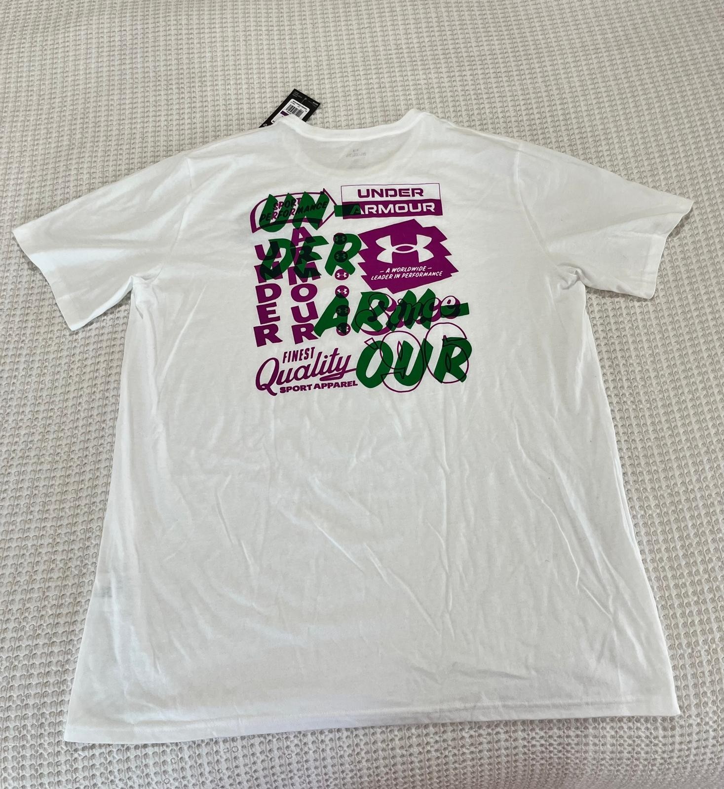 Under Armour Men&rsquo;s Extra Large XXL 2XL Vintage Type T-Shirt White Loose NWT