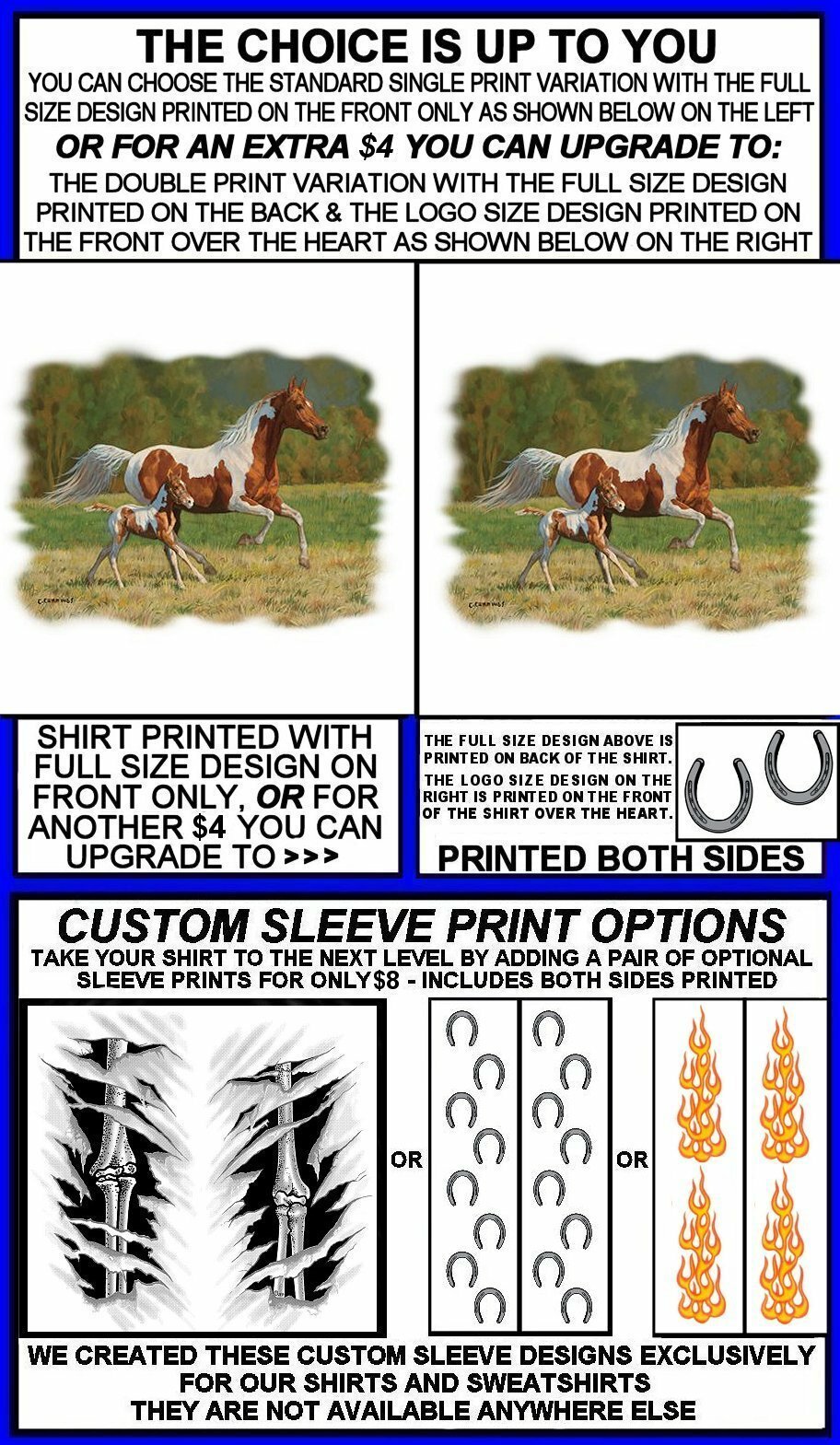 BEAUTIFUL WILD AMERICAN PAINT HORSE COLT FOAL LONG SLEEVE T-SHIRT AB351