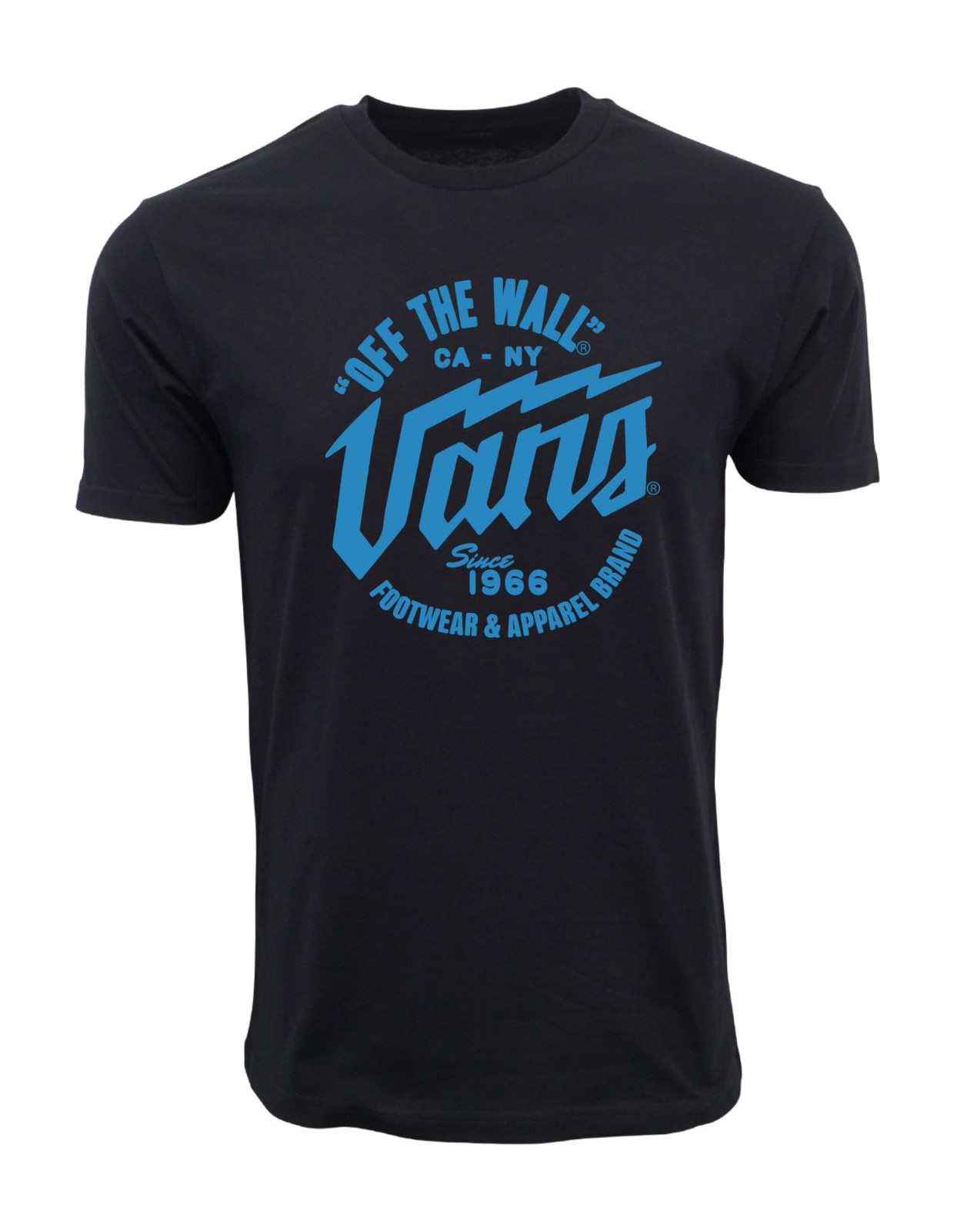 VANS MENS BOLT BLACK SS PREMIUM T SHIRT NEW BLK / BLUE