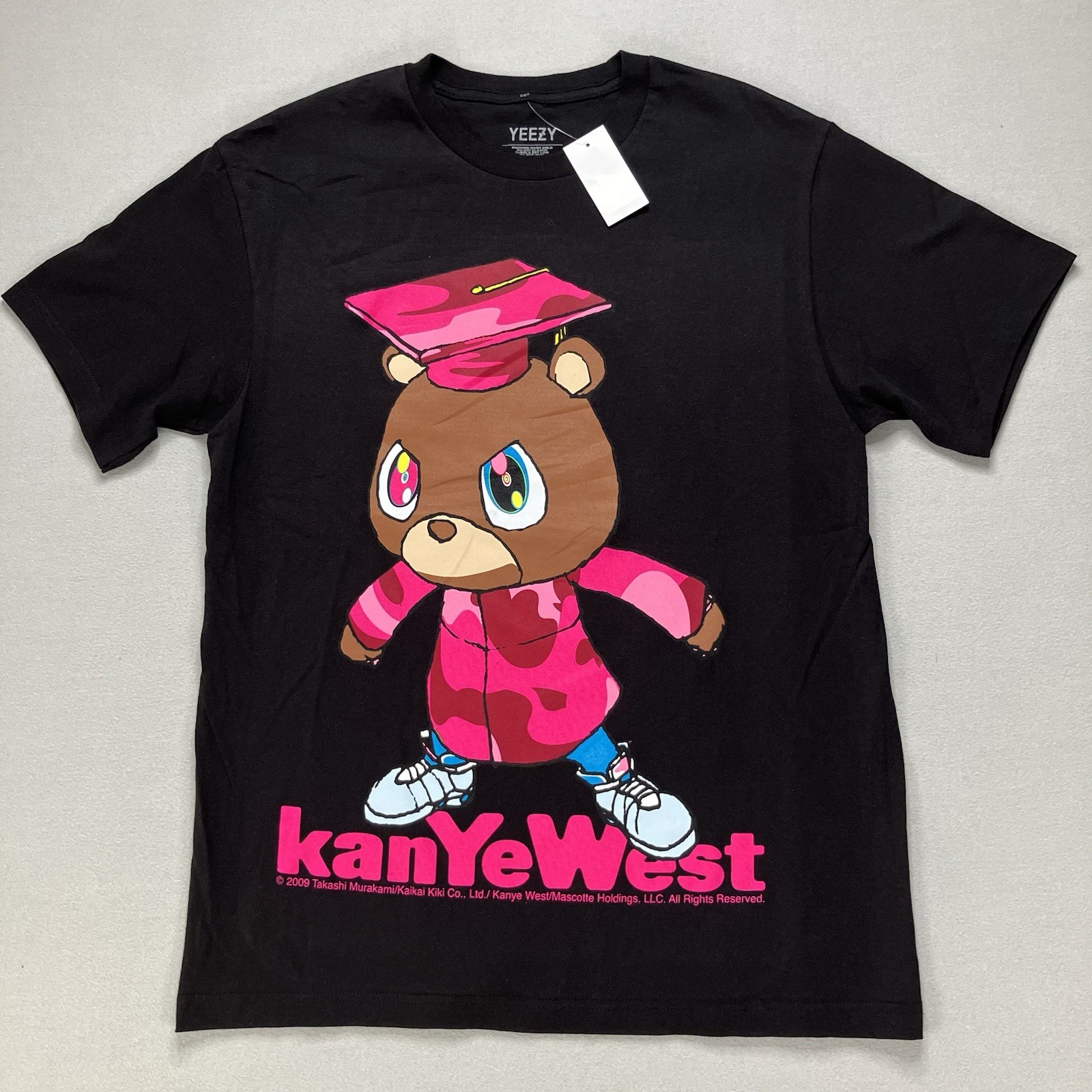 Yeezy x Takashi Murakami Black Crew Neck T-Shirt Graduation Men&rsquo;s Sizes Vary NWT