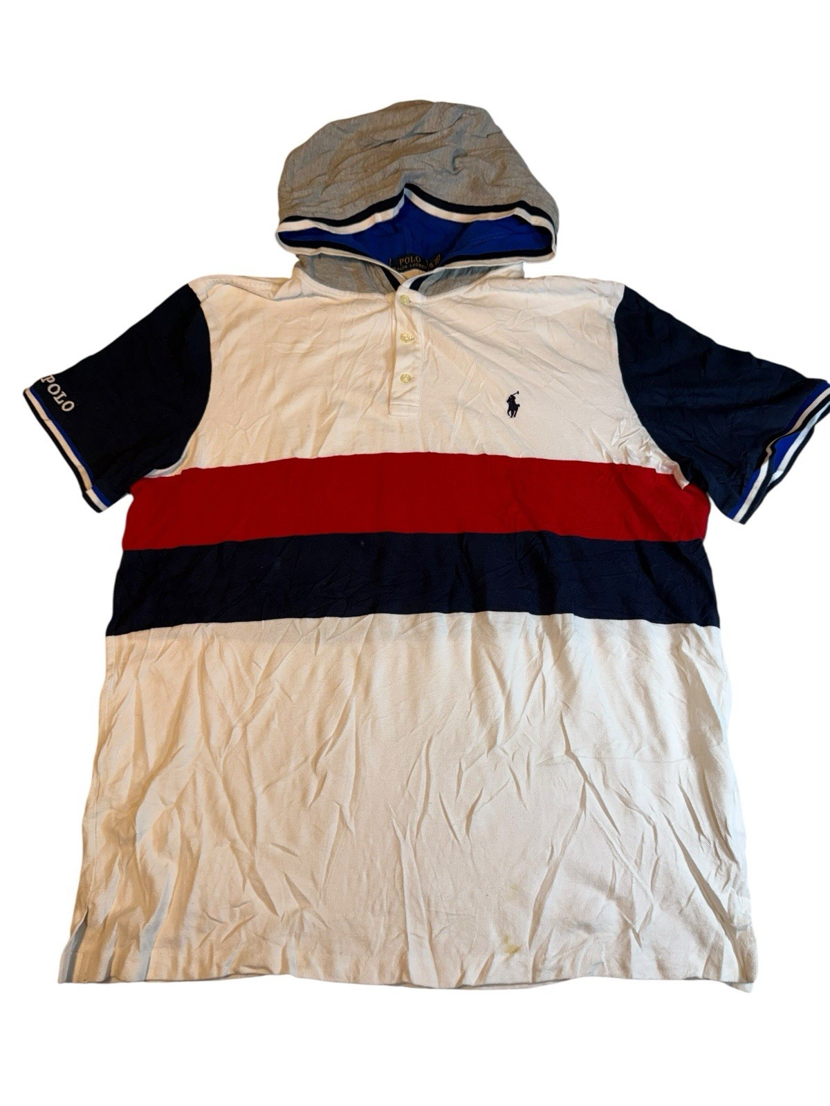 Polo Ralph Lauren, FLAW, Polo, Size: XL, CLASSIC FIT, Grey, Print, Men&rsquo;s T62