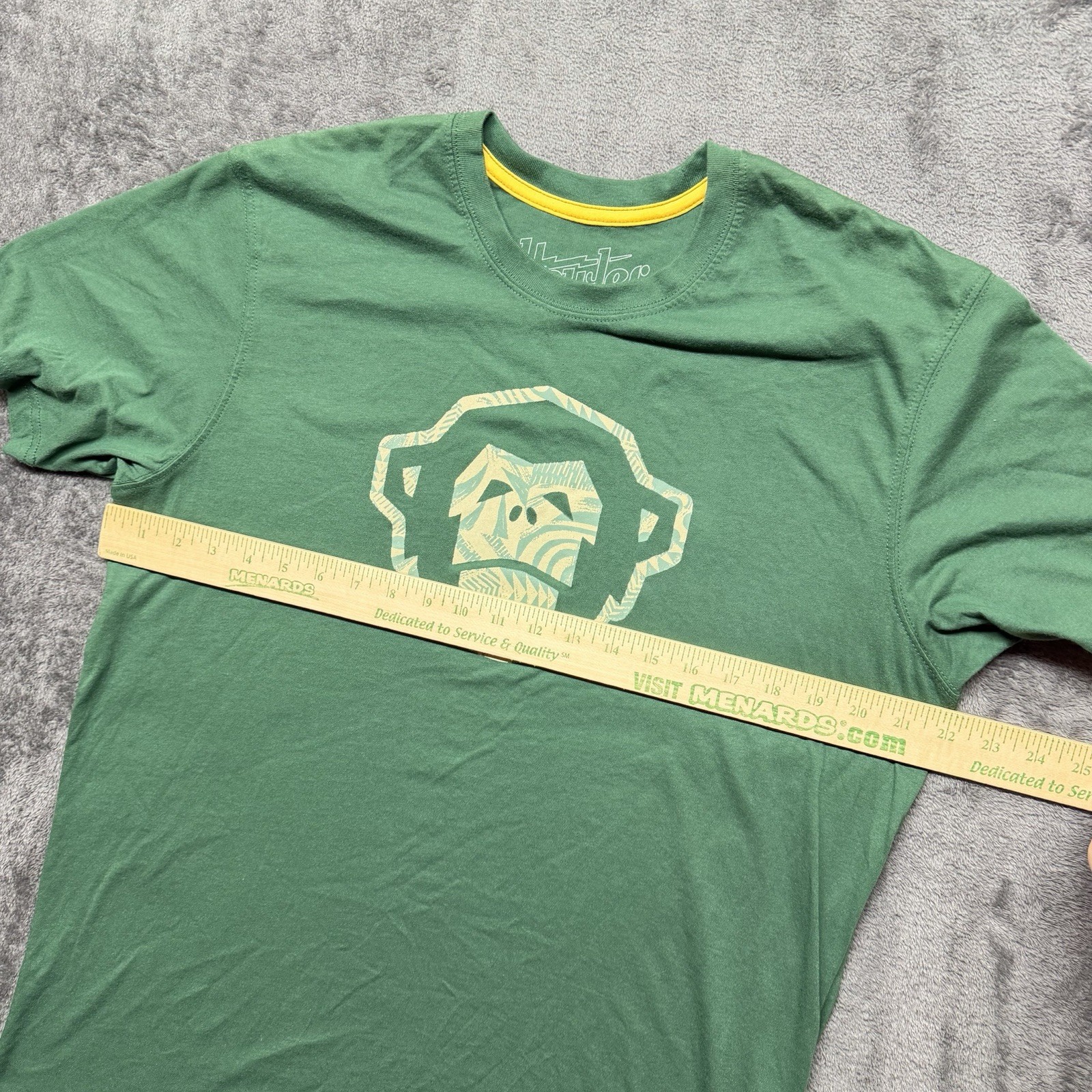 Howler Bros Shirt Mens Large Green El Mono Monkey Face Short Sleeve Tee