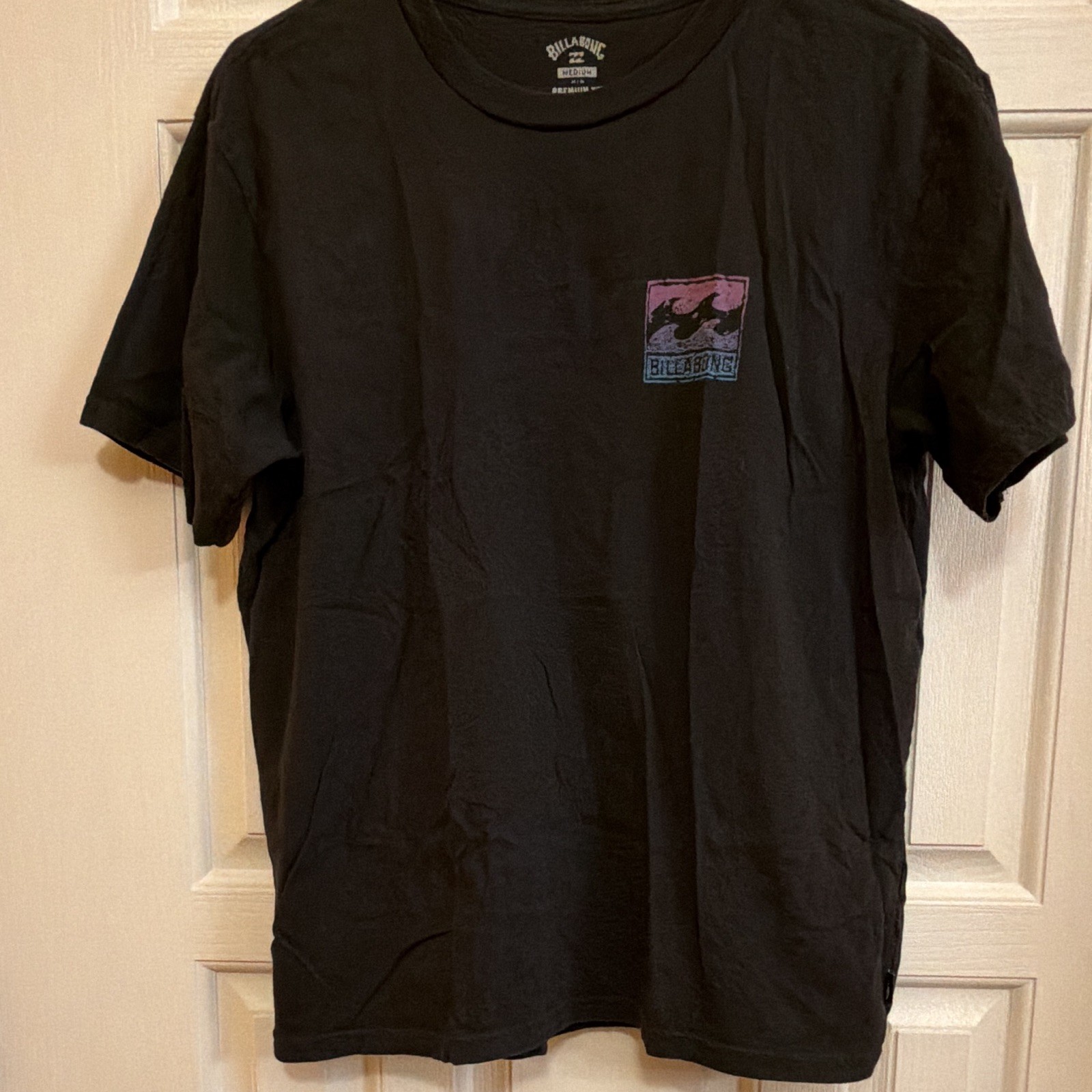 Billabong Men&rsquo;s Black Graphic Logo Crew Neck Short Sleeve T-Shirt Size M