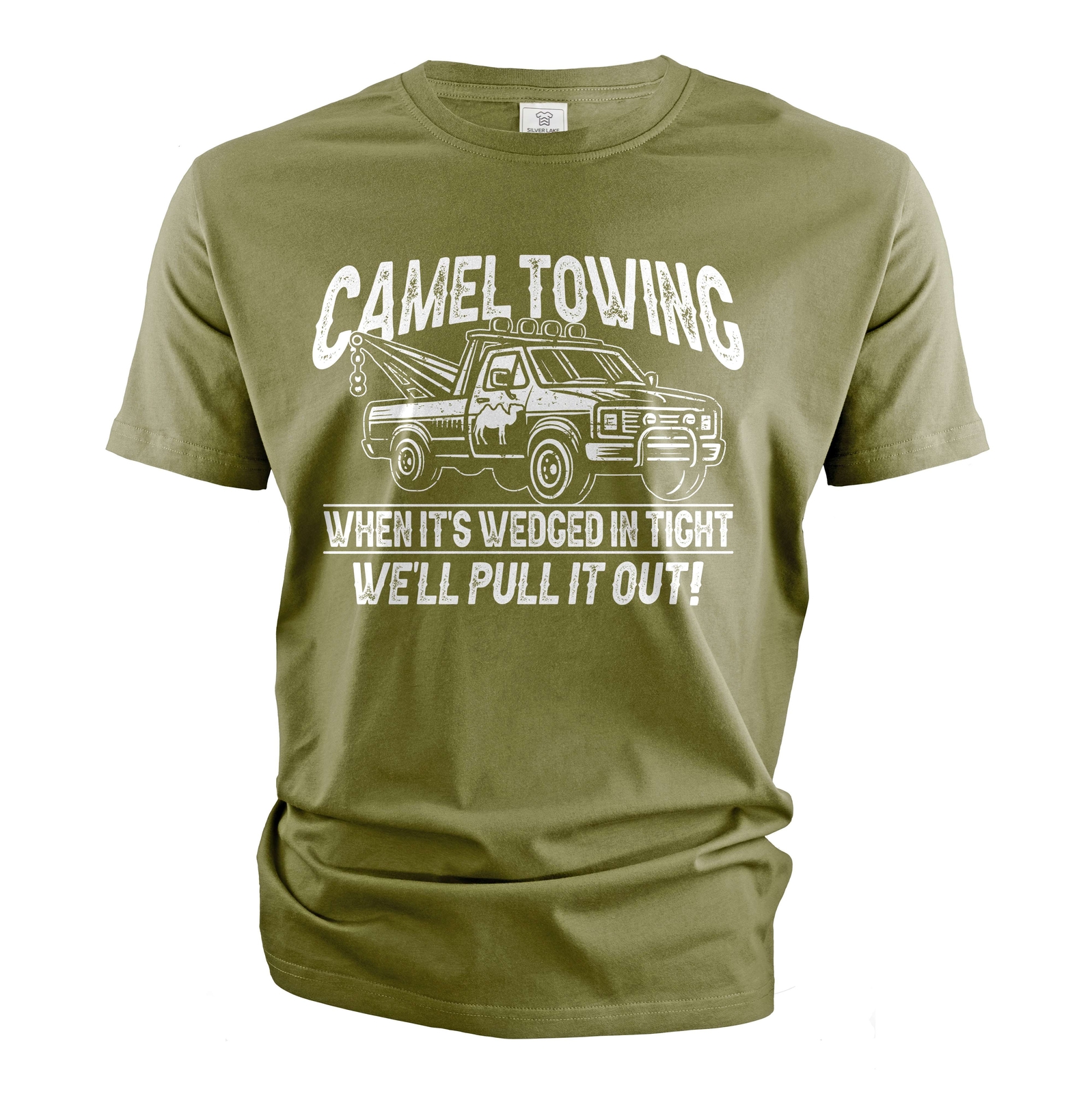 Men&rsquo;s Funny Camel towing T-shirt double meaning humor humorous tee joke shirt