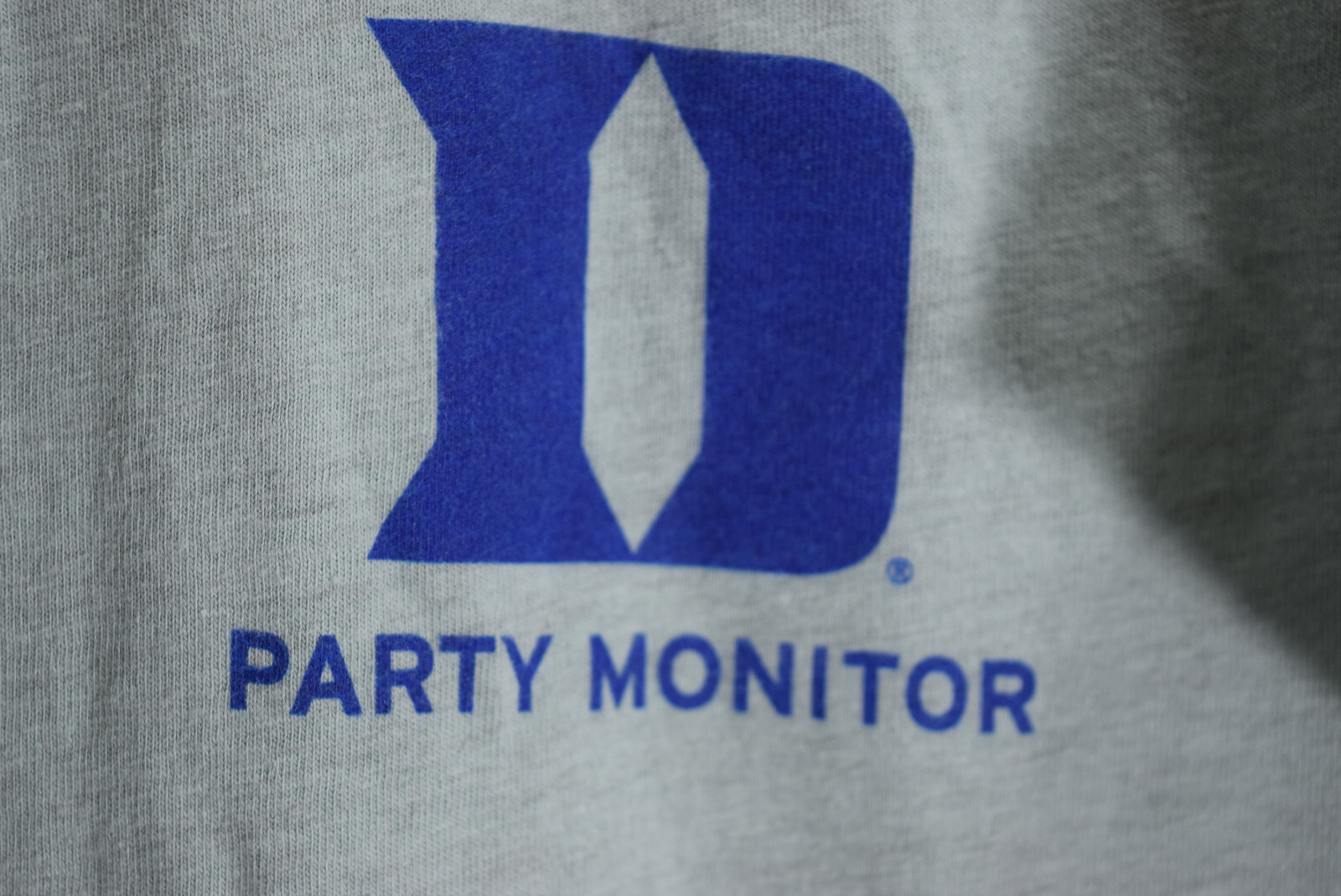 Official Duke University PARTY MONITOR Graphic T-Shirt Blue Devil MENS M