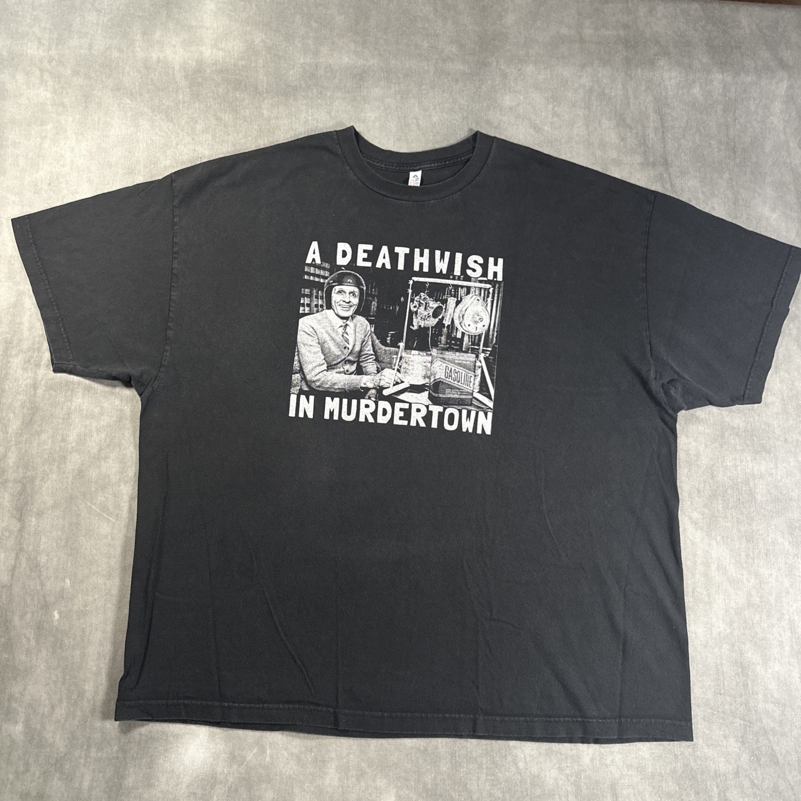 Vintage Deathwish In Murdertown Mister Roger’s Parody T-Shirt Size 3XL Black Y2K