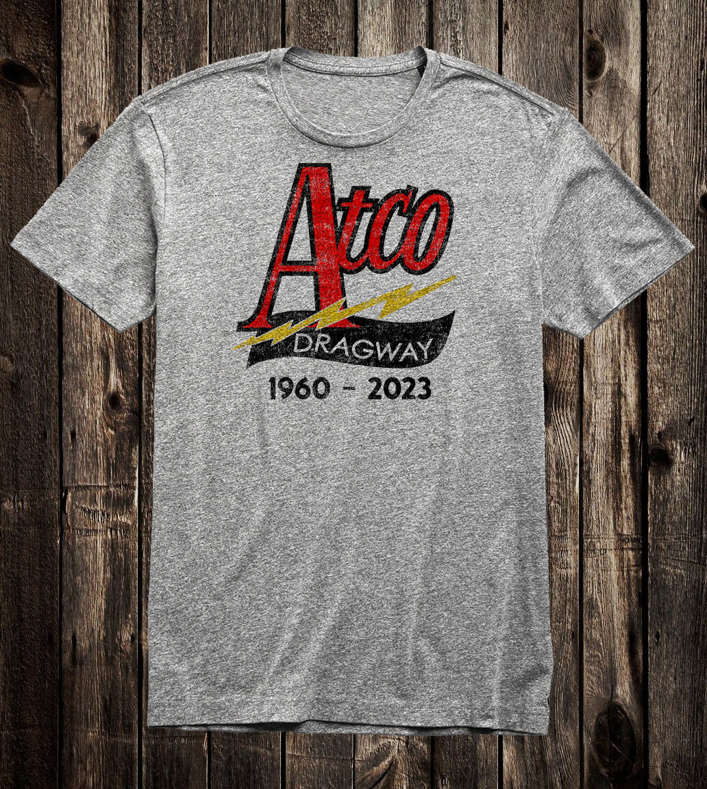 Retro Hot Rod Tee T Shirt 100% Cotton Speed Racing Drag Race Atco Dragway NJ
