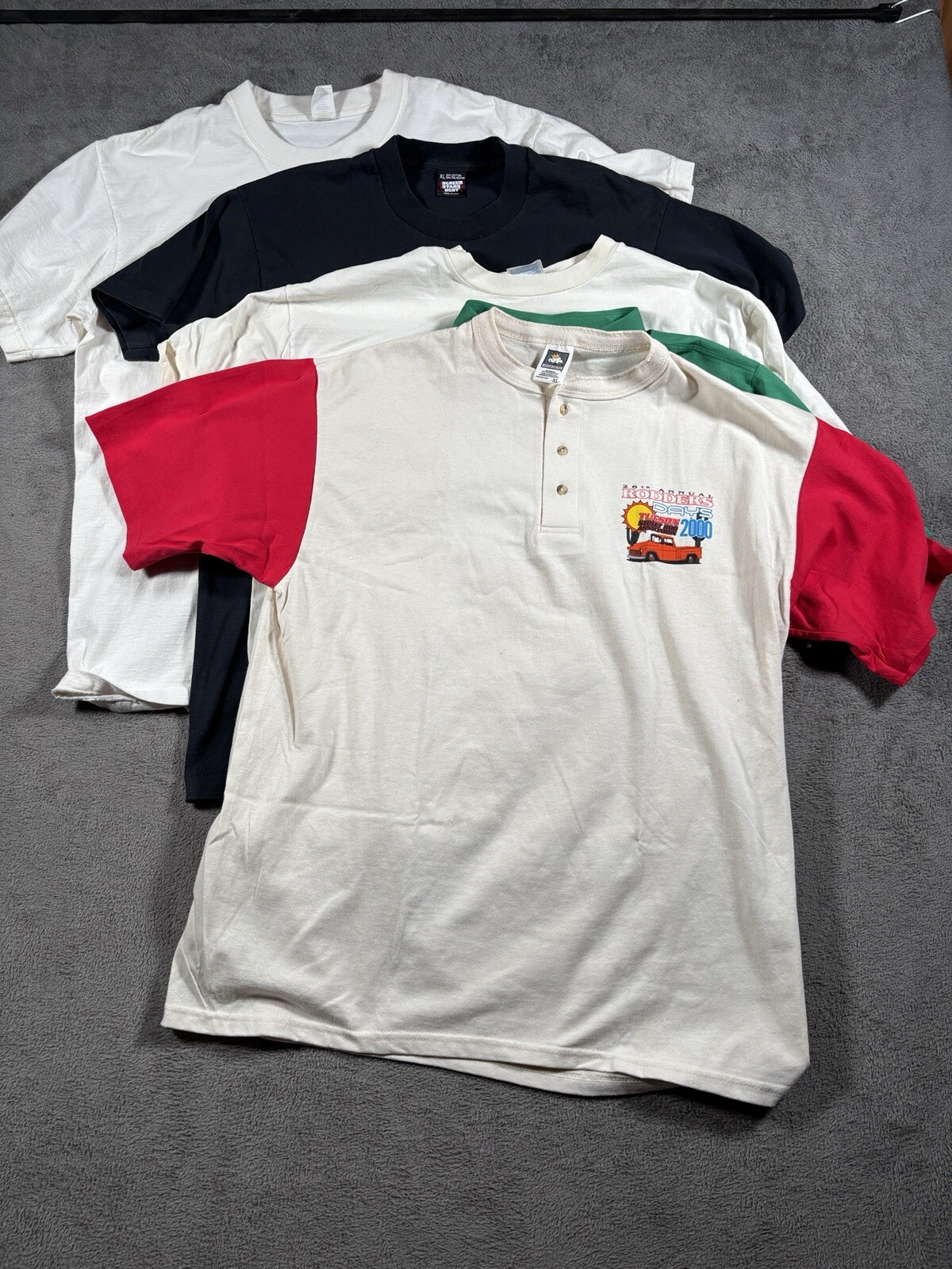 VINTAGE T-Shirts Lot Of 5 Graphic Tees Adult XL Mixed Bundle 70s/80s/90s / Y2K