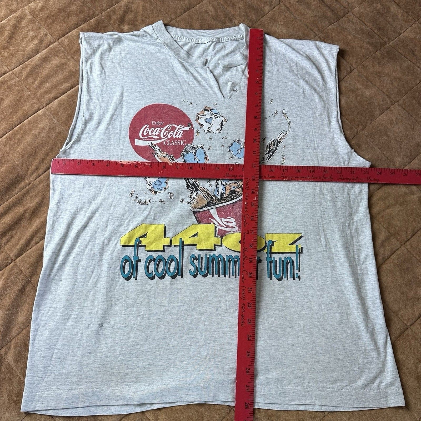 Vintage 90s Coca Cola Coke 44 Oz Double-Sided Shirt Soda Pop Mens XL
