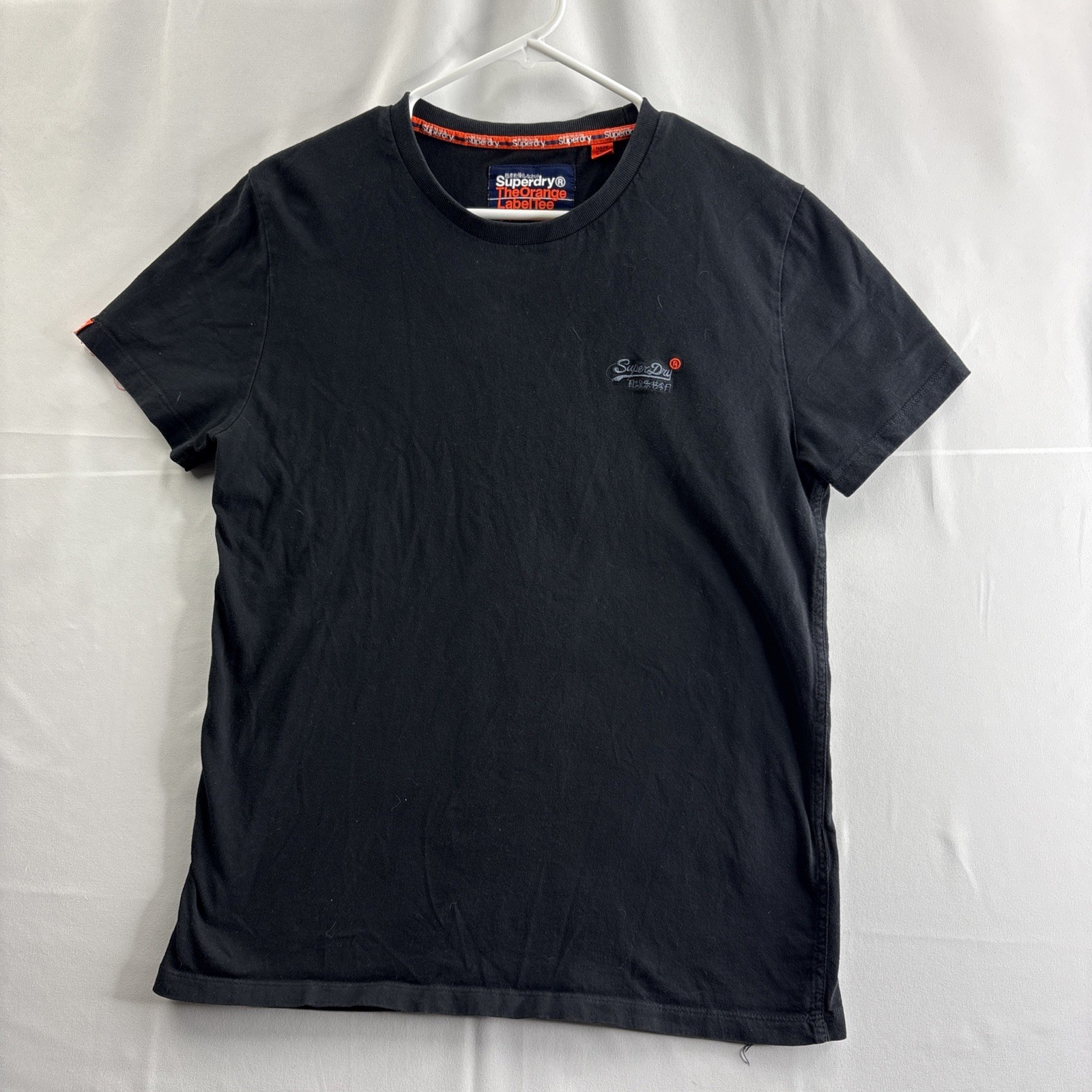 Superdry The Orange Label Tree Co. T Shirt Men’s Large Black Casual Short Sleeve