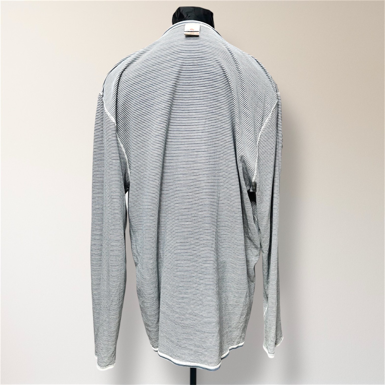 Faherty XXL Reversible Cloud LS Tee Stone Peak Stripe Pima Cotton Soft Coastal