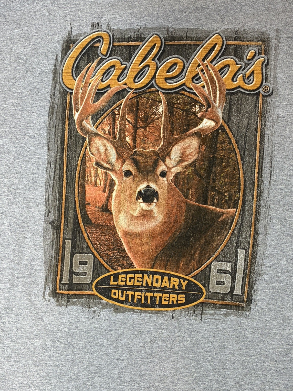 Cabela&rsquo;s Deer T-Shirt Men&rsquo;s 4XL Outdoor Hunting Camping Y2K Gorpcore Hike Gear