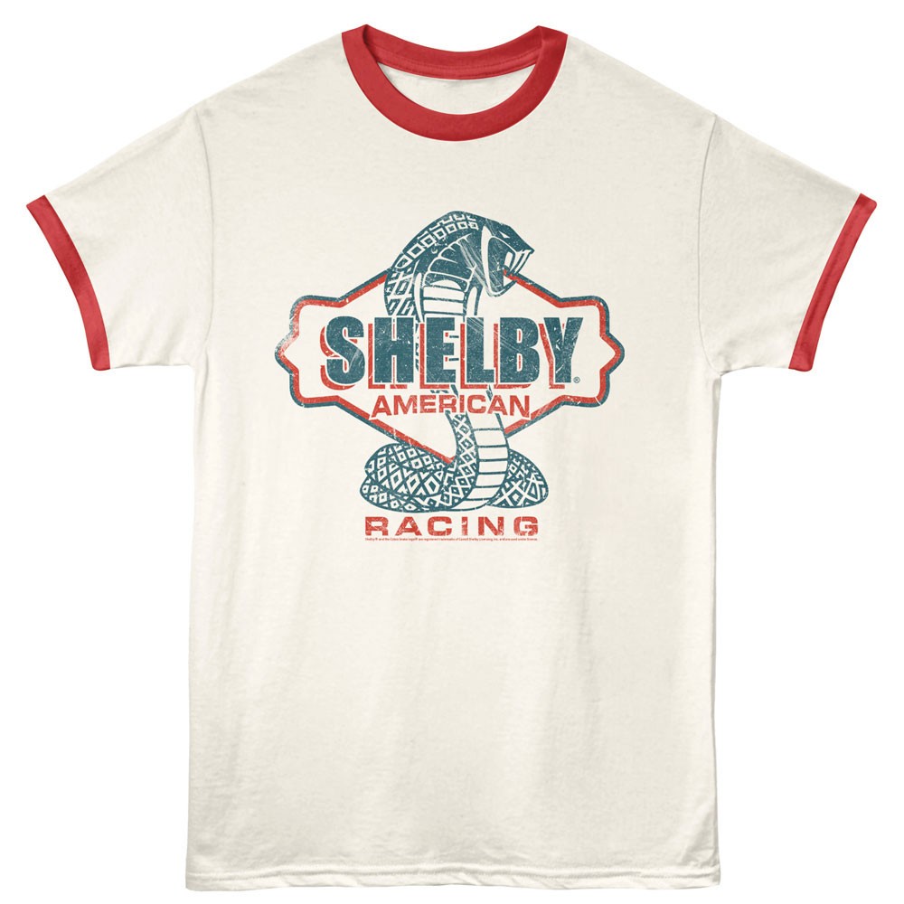 Carroll Shelby Mustang American Racing Cobra Snake Men&rsquo;s Ringer T Shirt