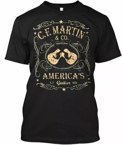 Guitar Guitarist – Cf Martin & Co Americas Tee T-Shirt Cotton Crew neck