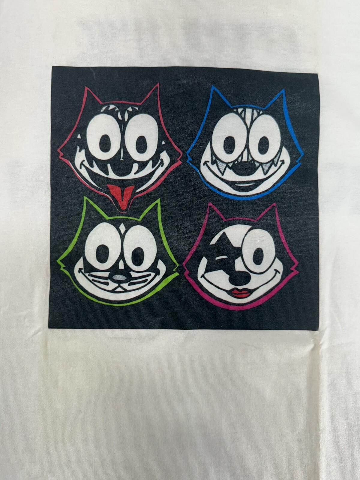 Vintage Felix The Cat ( KISS ) Single Stitch White T-Shirt Men’s Size Large