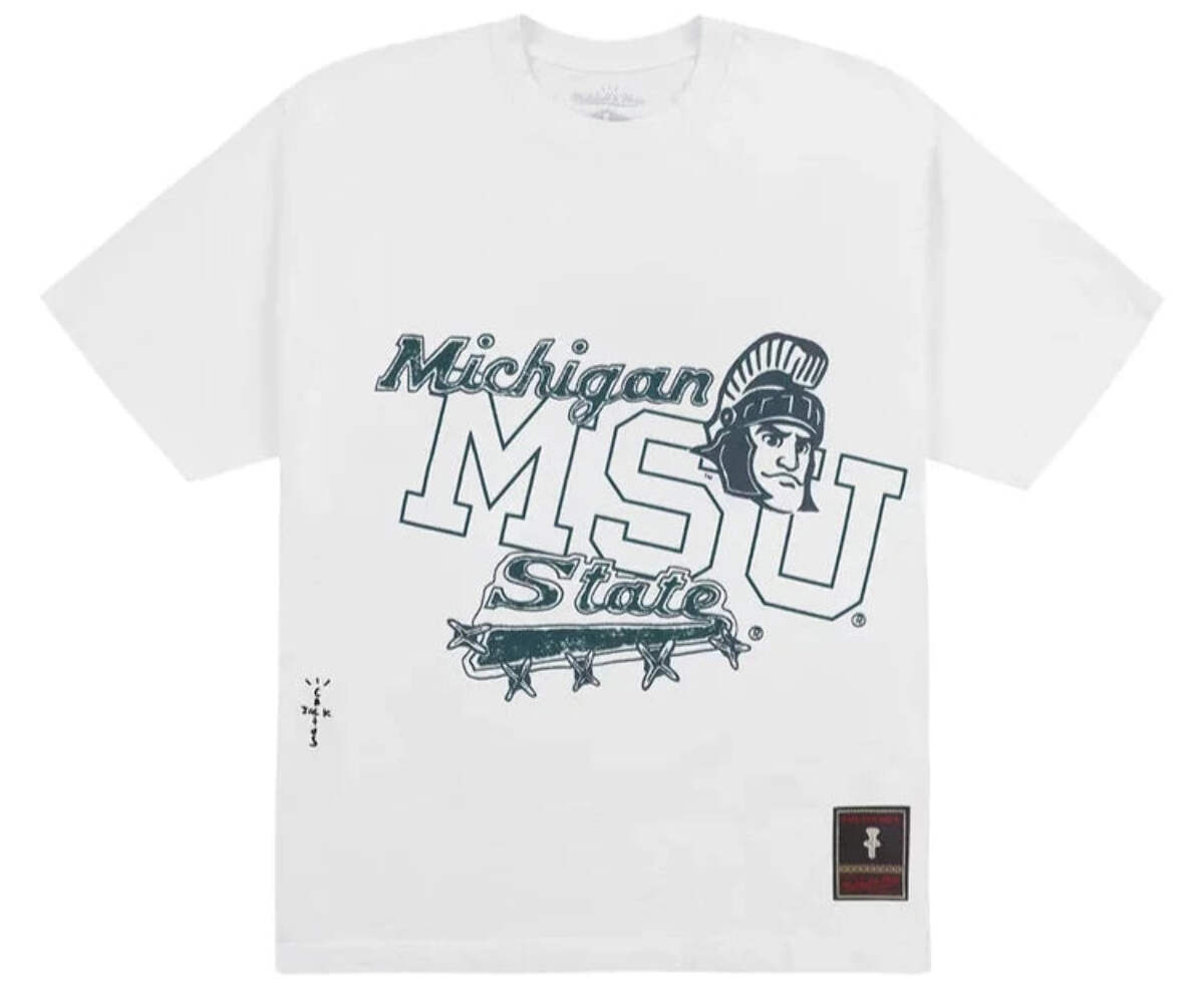 Cactus Jack by Travis Scott & Mitchell & Ness T-Shirt Michigan State