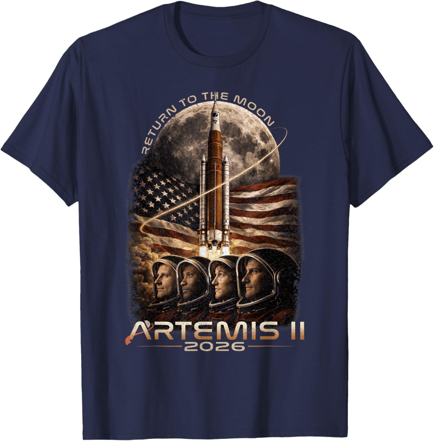 Artemis II Rocket Launch Space Exploration Back to the Moon T-Shirt