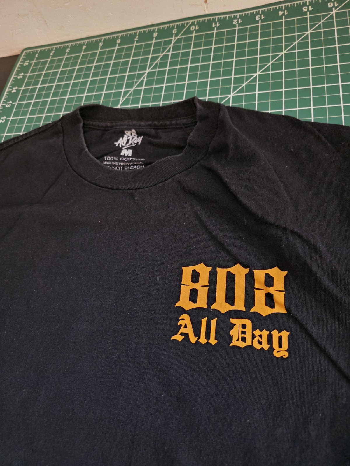 808 All Day HI Graphic Black T Shirt Maui Kahului Men&rsquo;s Size M Home Sweet Home