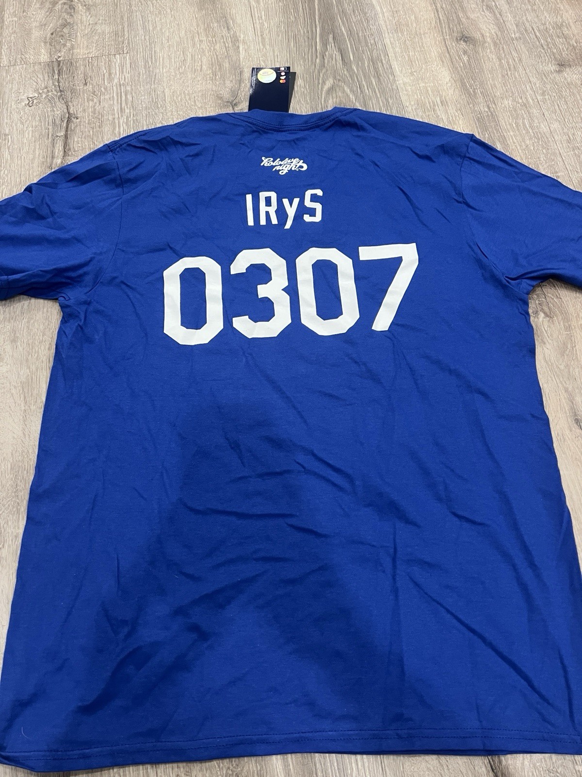 Official LA Dodgers x Hololive Night IRYS T-Shirts 7/5/25 Size XL