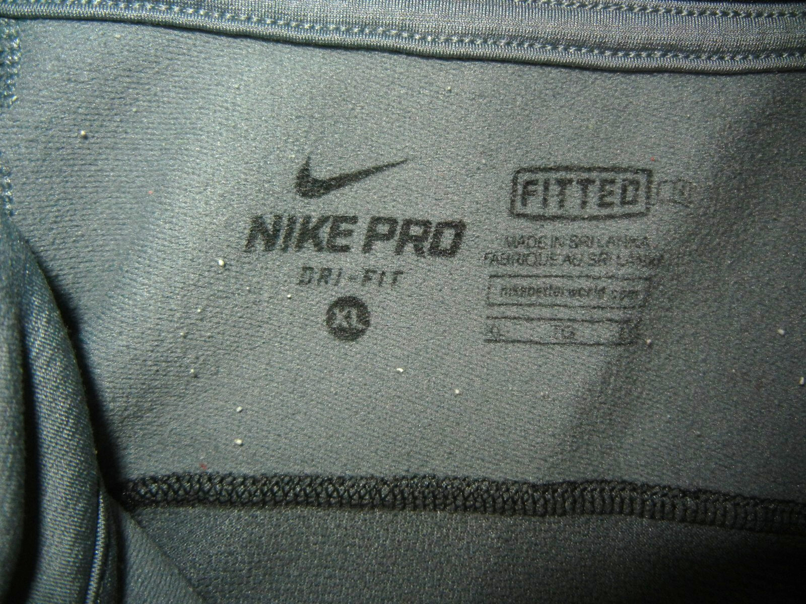 NIKE PRO Gray Spandex PULLOVER COMPRESSION SHIRT Warm Running Gym Gear Men&rsquo;s XL