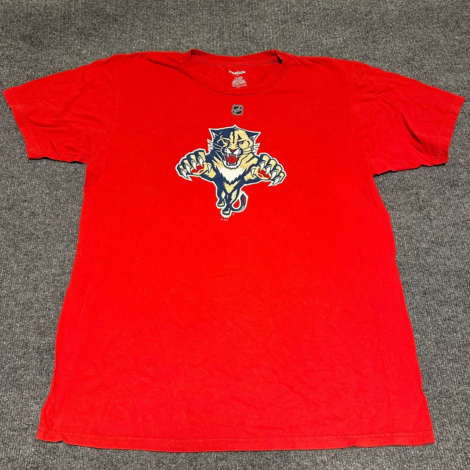 Reebok NHL Florida Panthers Jaromir Jagr 68 Red Graphic T-Shirt Mens Large