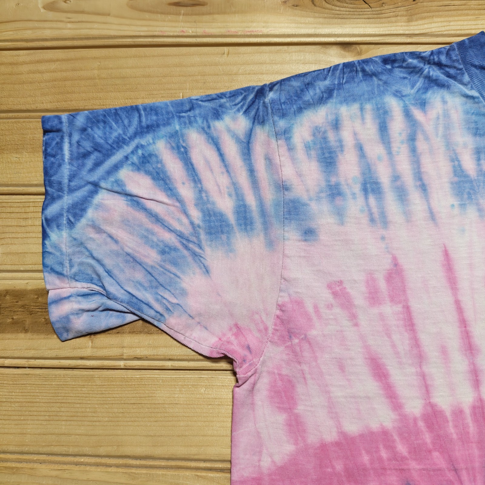 Vintage 90s Hippie Festival Spiral Swirl Retro Tie Dye Graphic T-Shirt – Large
