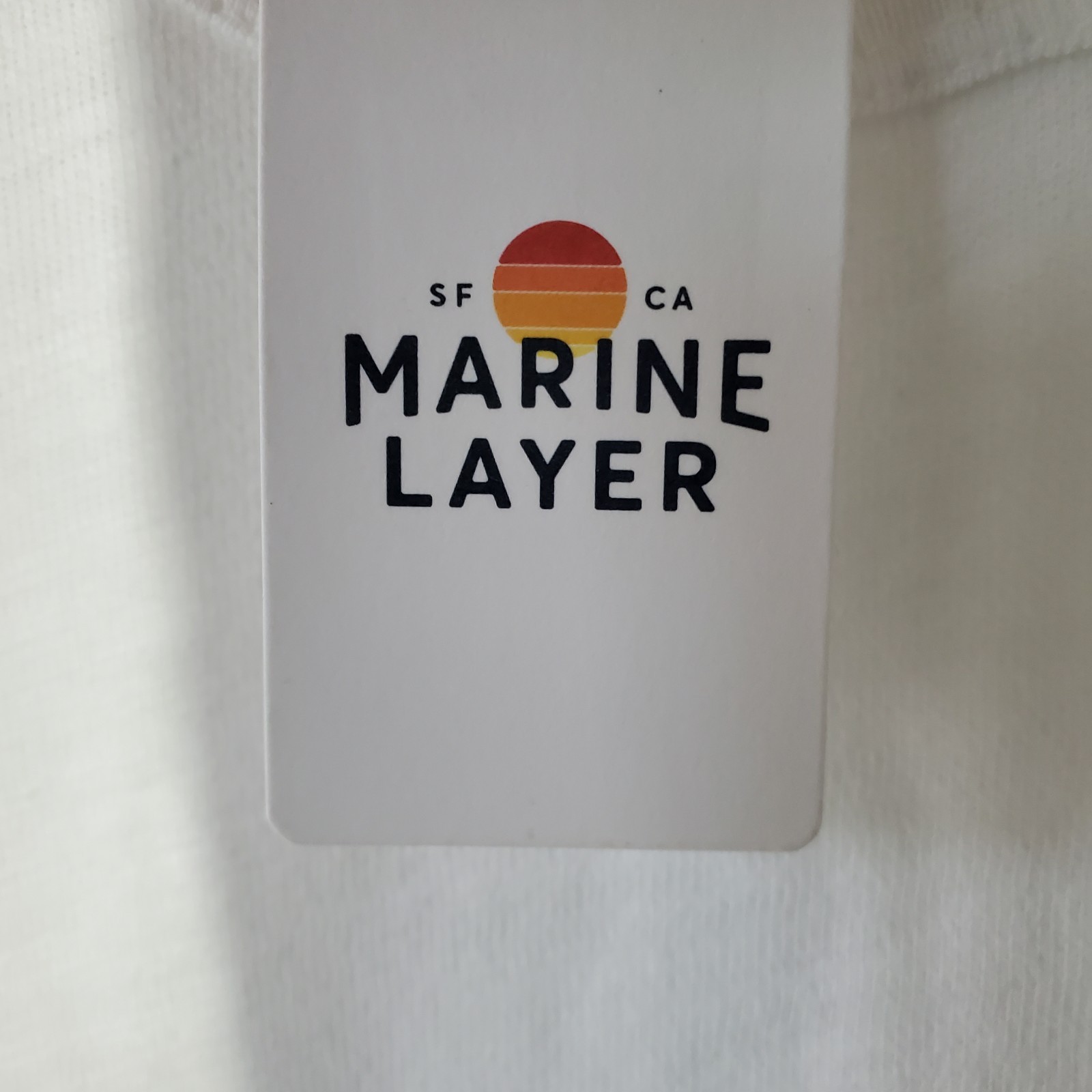 Marine Layer Shirt Slub Pocket Shirt Mens Large Antique Cream White Tee NWT
