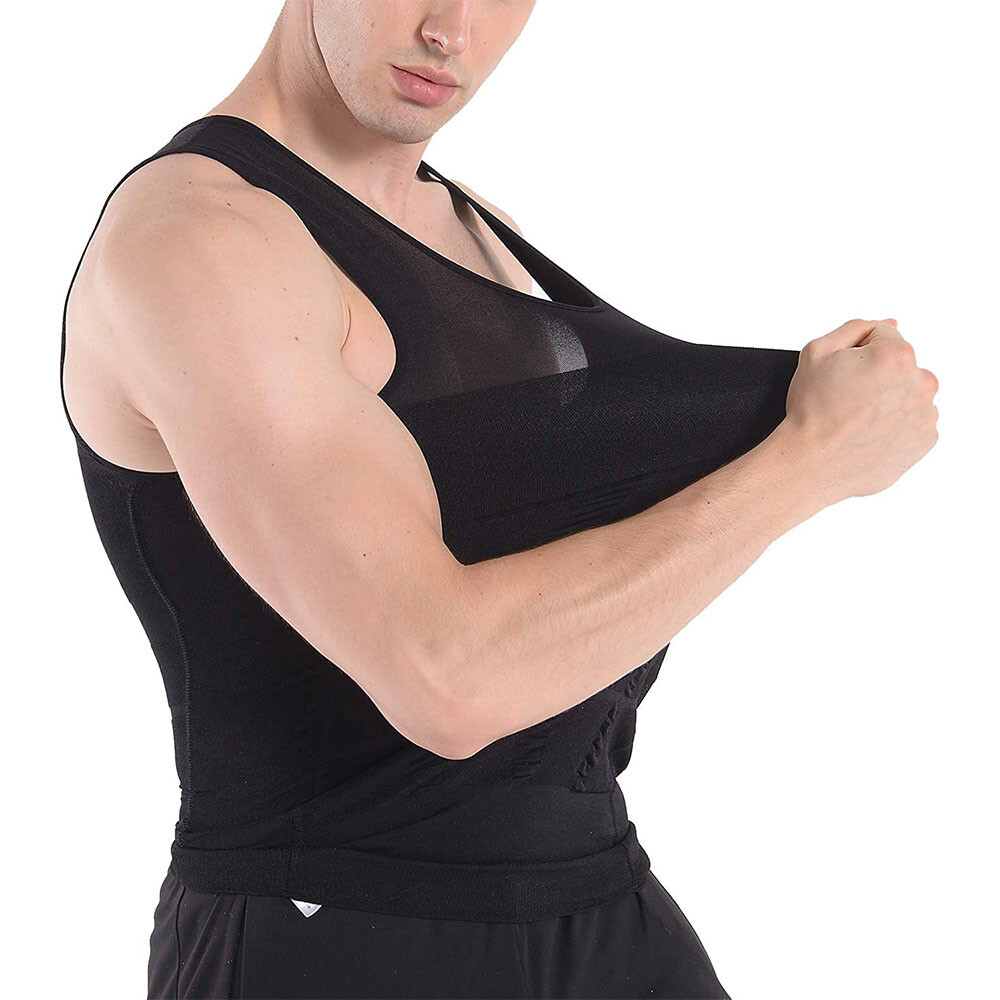 Men&rsquo;s Slimming Body Shaper Vest Abs Abdomen Compression Shirt Workout Tank Tops