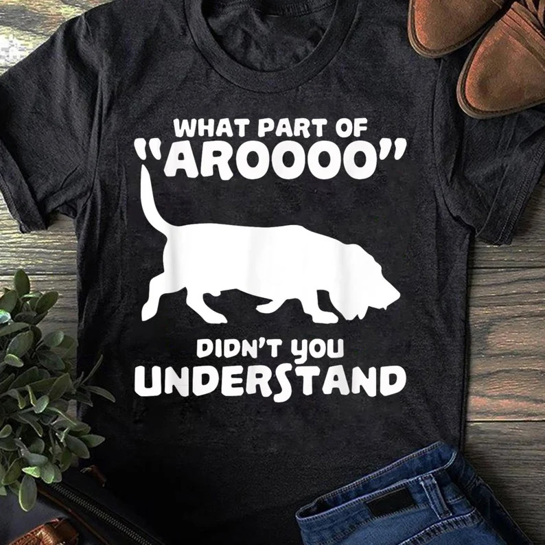 Funny Basset Hound  »Arooo » T-Shirt Dog Lover Gift