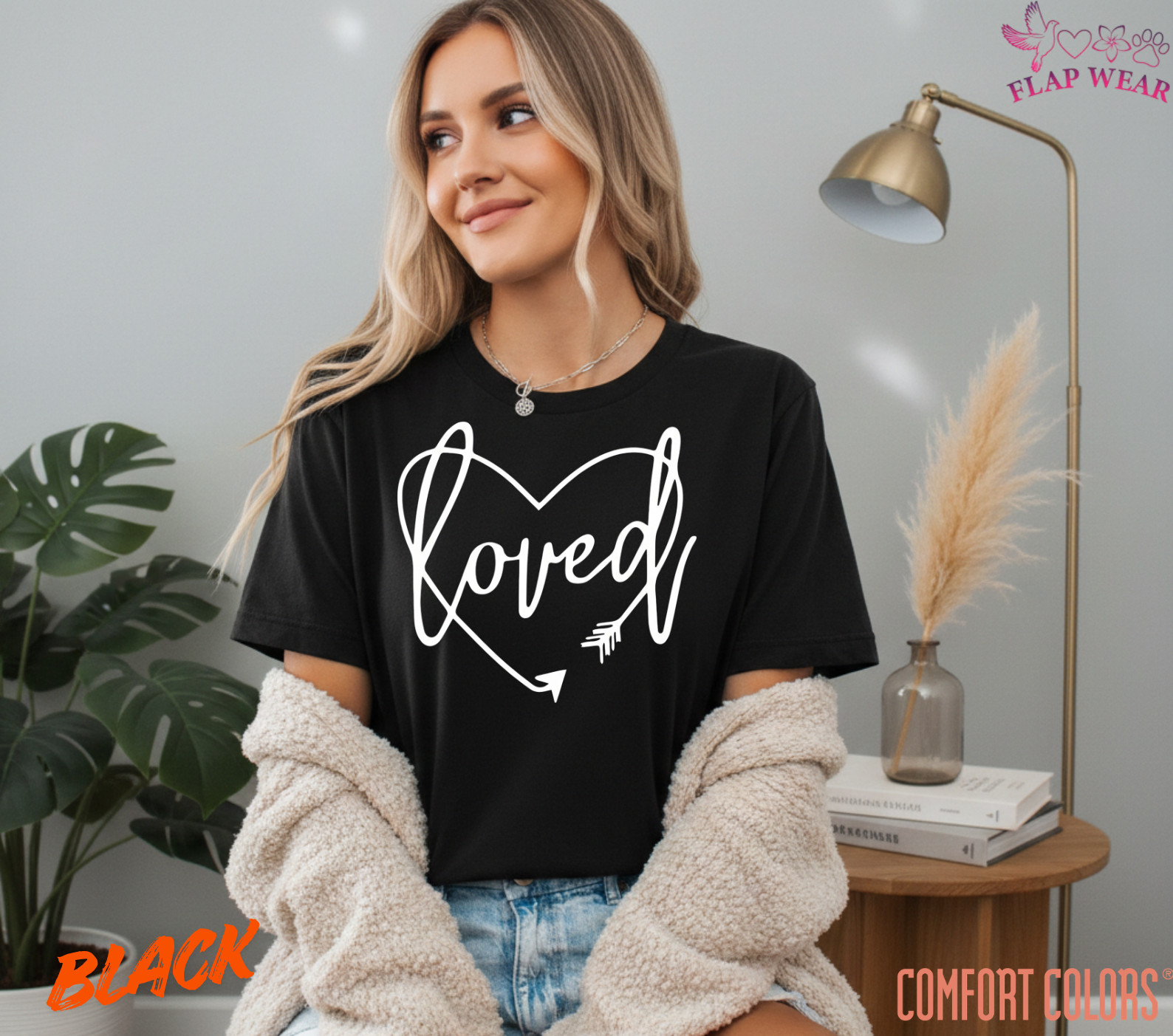 Unisex Loved Cursive Heart T shirt Men T shirt Women valanity Romantic