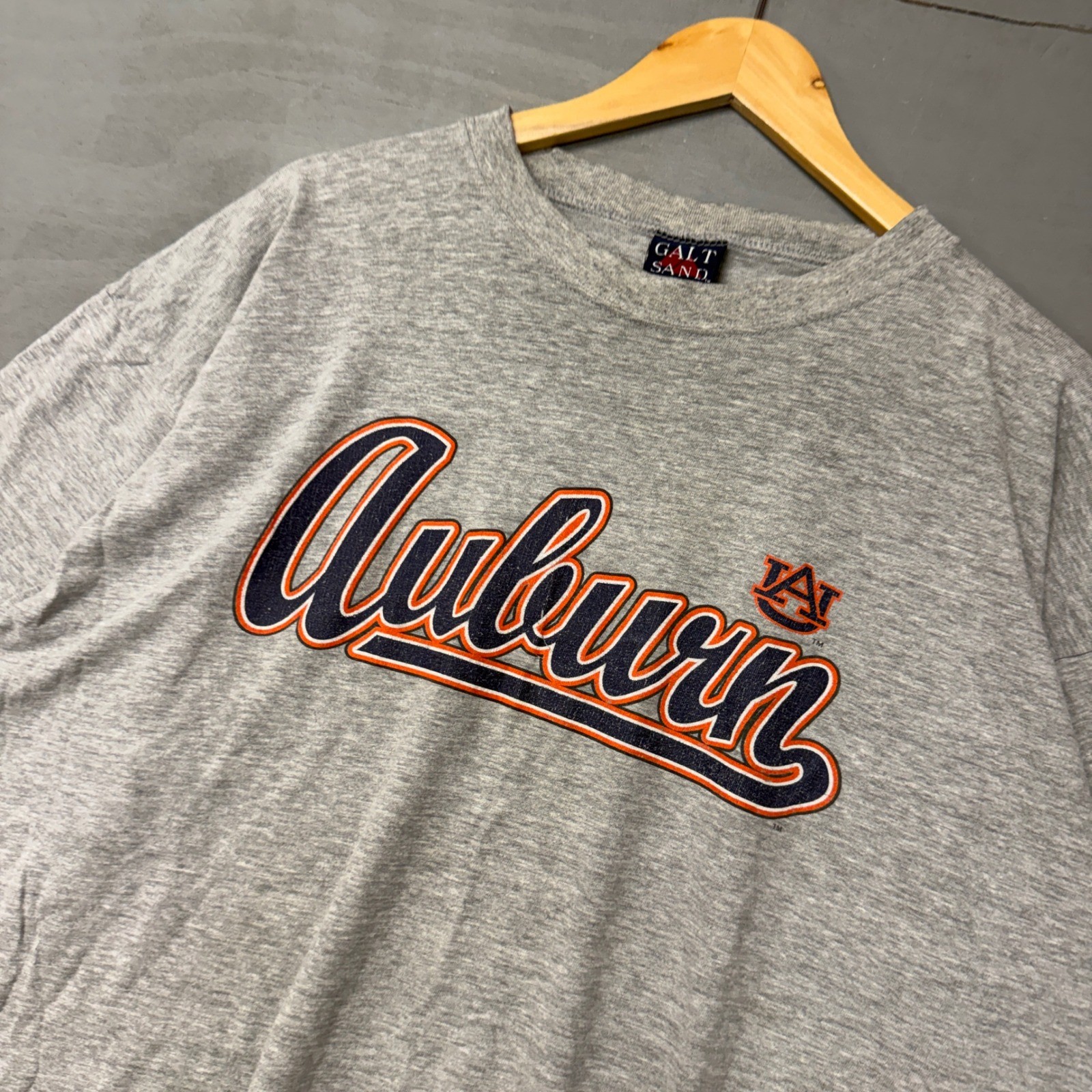 Galt Sand Auburn Tigers T-Shirt Gray Vintage Made in USA XL Vintage