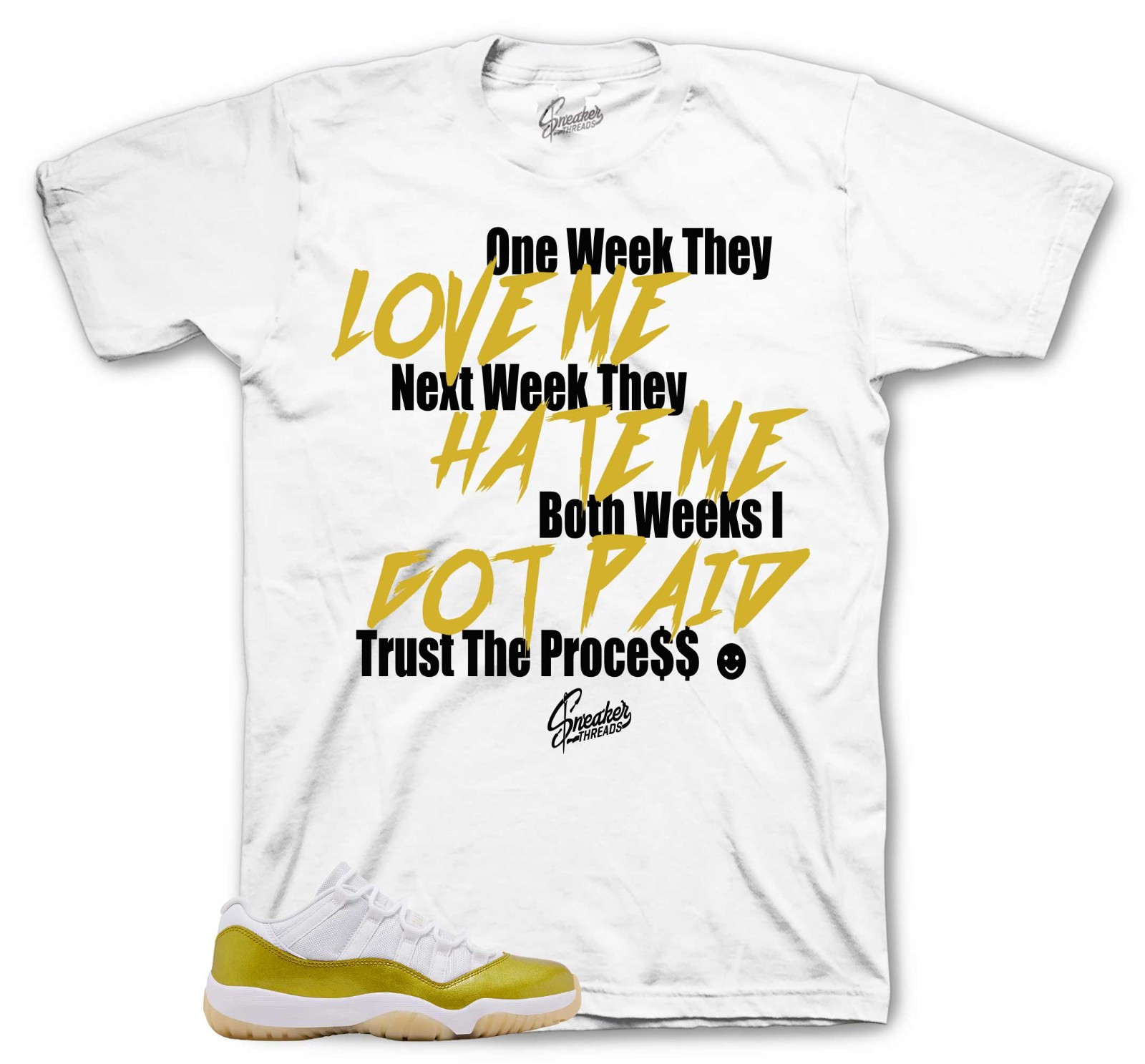 Shirts To Match Jordan 11 Mothers Day Metallic Gold – Trust The Process Tees