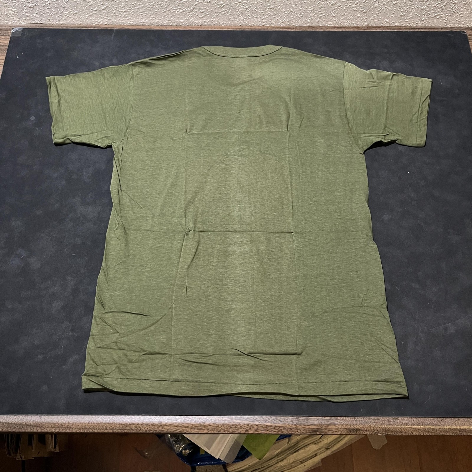 Vintage 1950s Stedman Shirt 60s Deadstock Large OG Army Green Combed Cotton USA