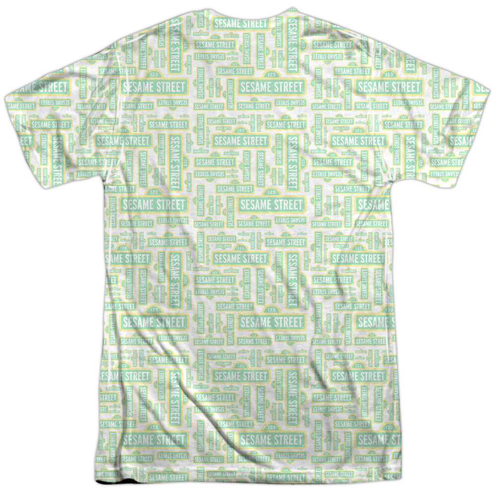 Sesame Street Puzzle Pattern Unisex Adult Halloween Costume T Shirt, S-3XL