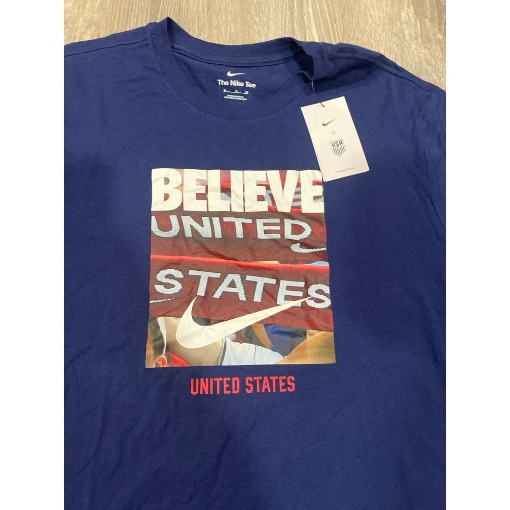 Men&rsquo;s XL Nike Believe United States Patriotic Graphic T-Shirt Blue New with Tags