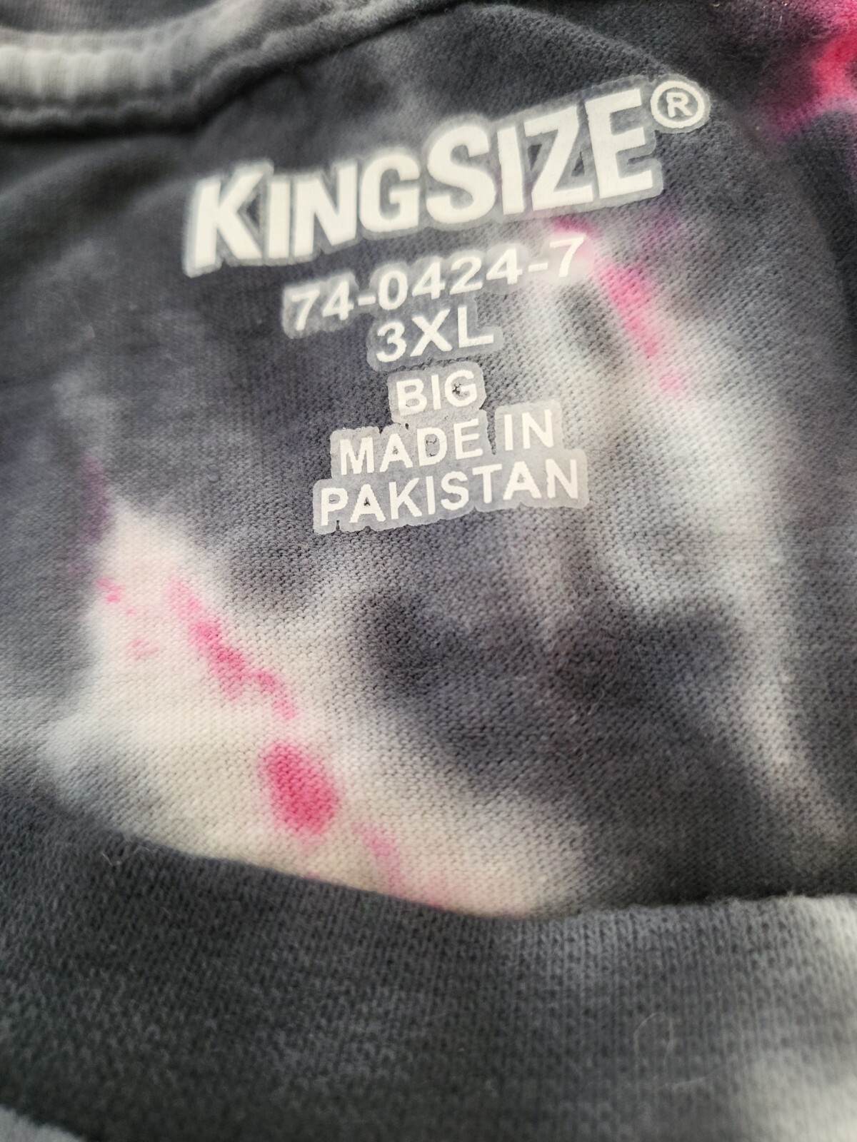 Kingsize Men&rsquo;s Big & Tall Lightweight Longer-Length Tie-Dye Crewneck Size 3XL