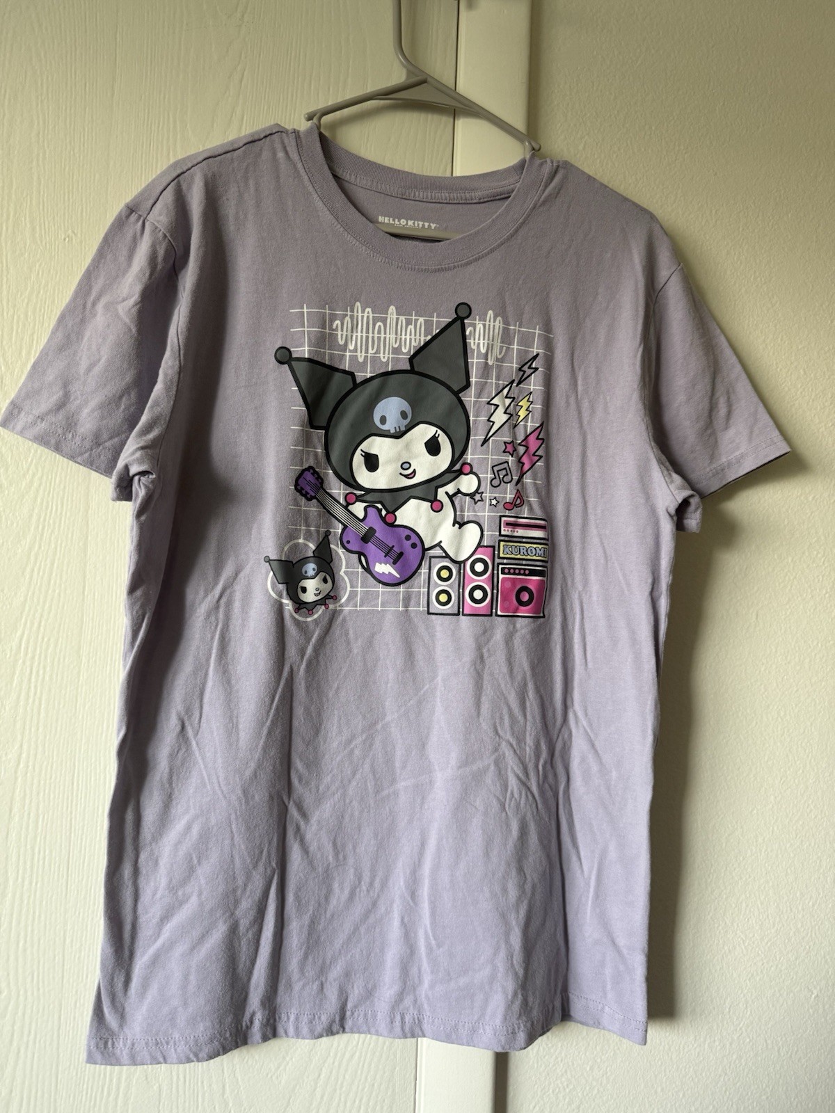 Hello Kitty Kuromi Graphic Print Purple Tee L