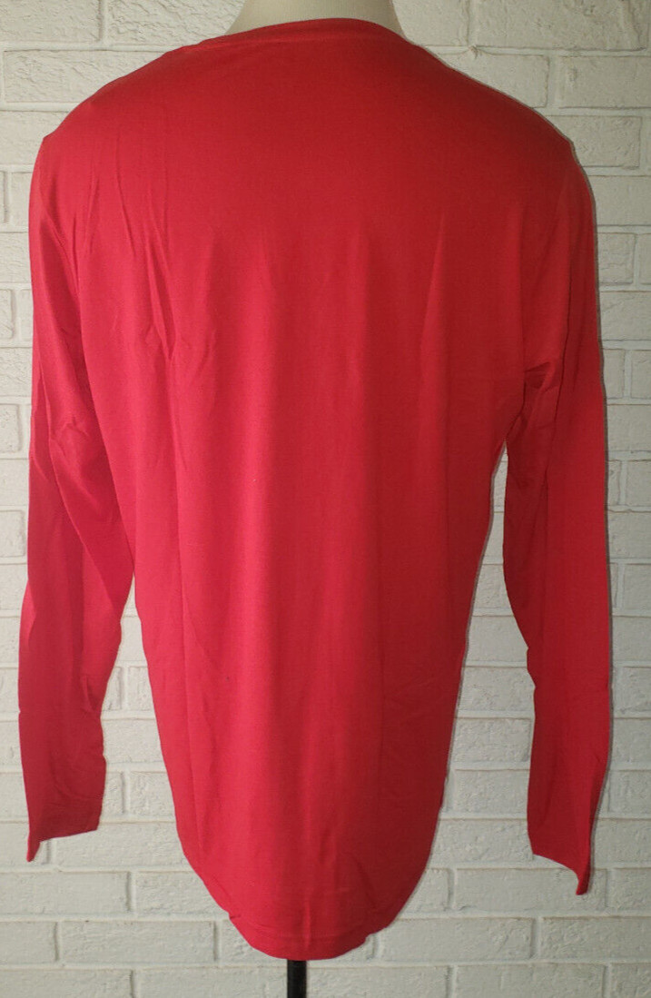 Men&rsquo;s Athletic Works Red Long Sleeve Crew Driworks Crew T-Shirt Top