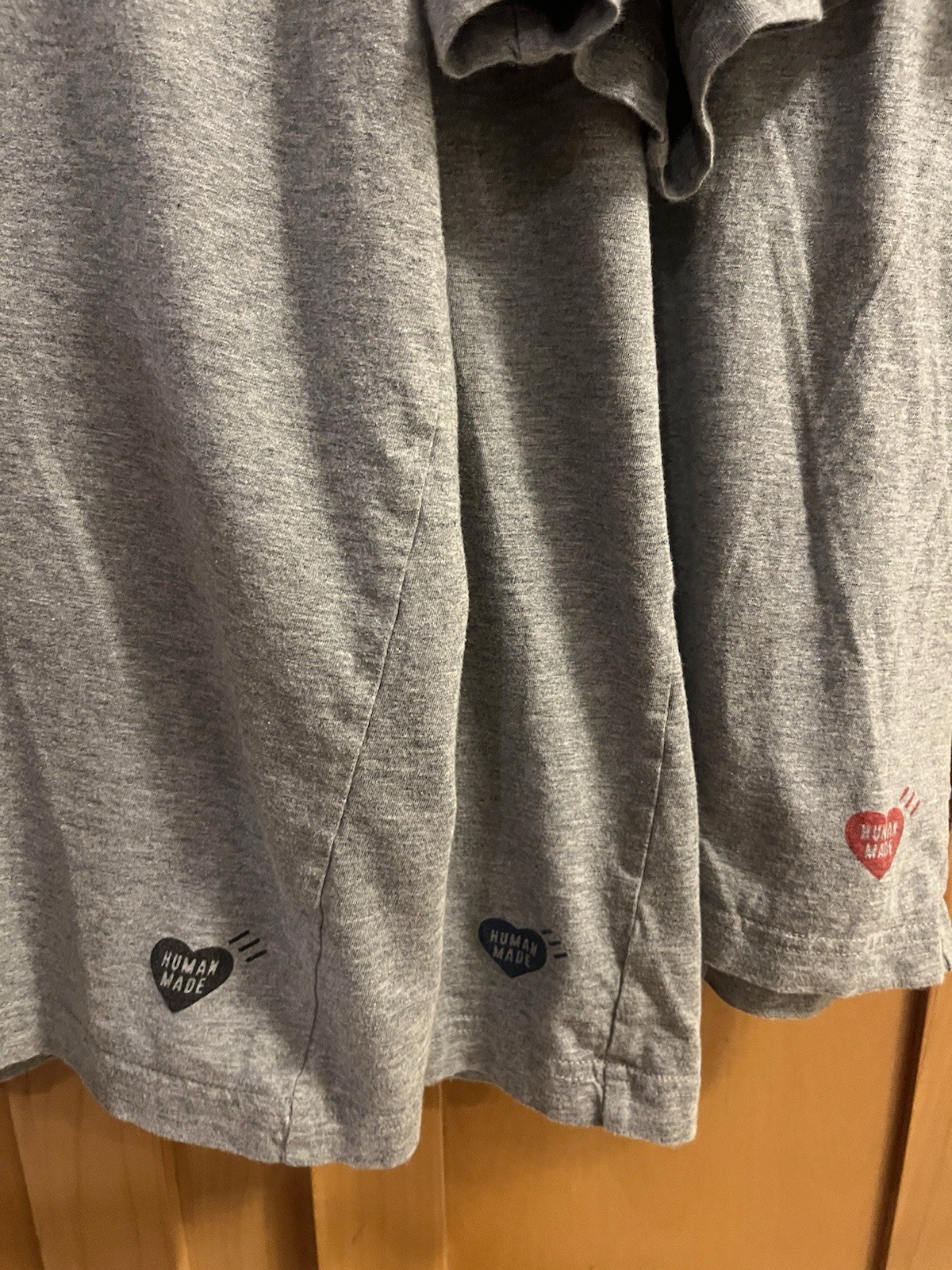 HUMAN MADE Plain Gray Shirts – THREE Size (M) Medium T-shirts – NIGO Streetwear