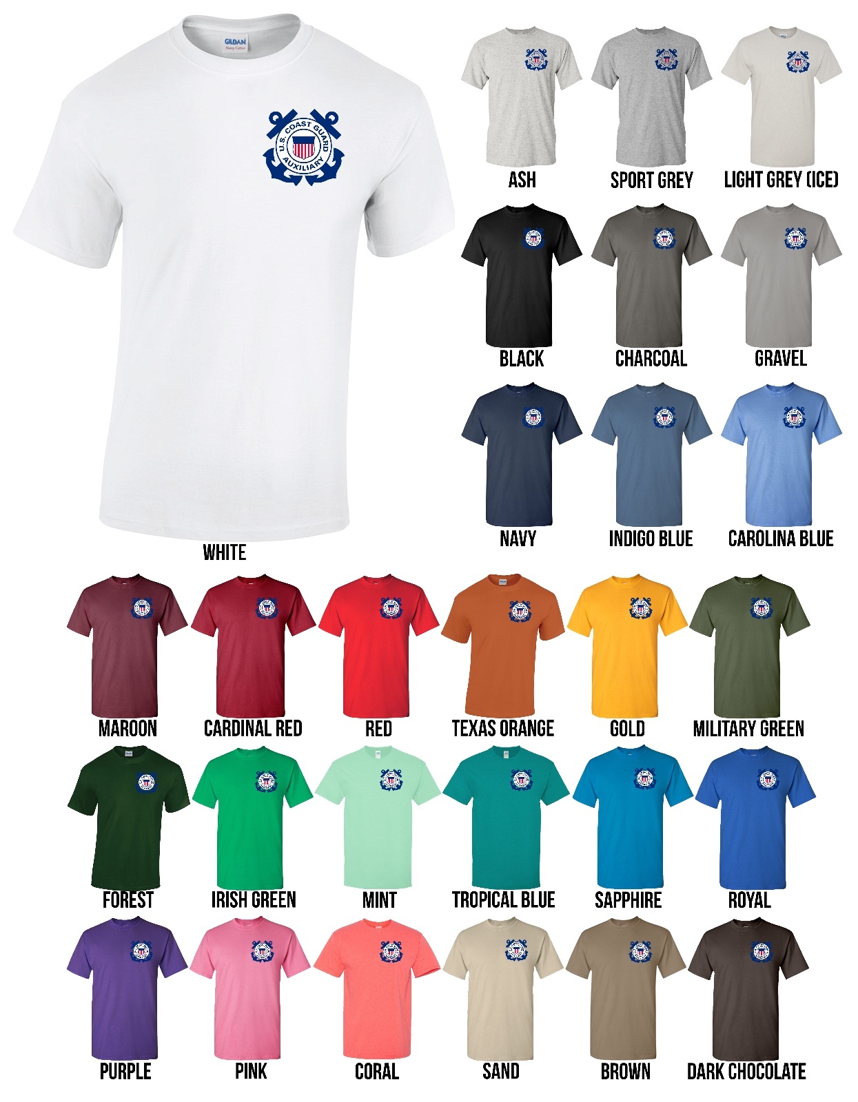 US Coast Guard Auxiliary (USCG Aux) Seal Shirt – NEW