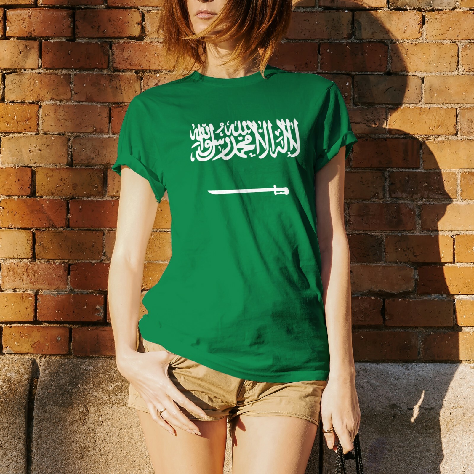 Saudi Arabia Flag Country Home Souvenir National Pride T Shirt – Irish Green