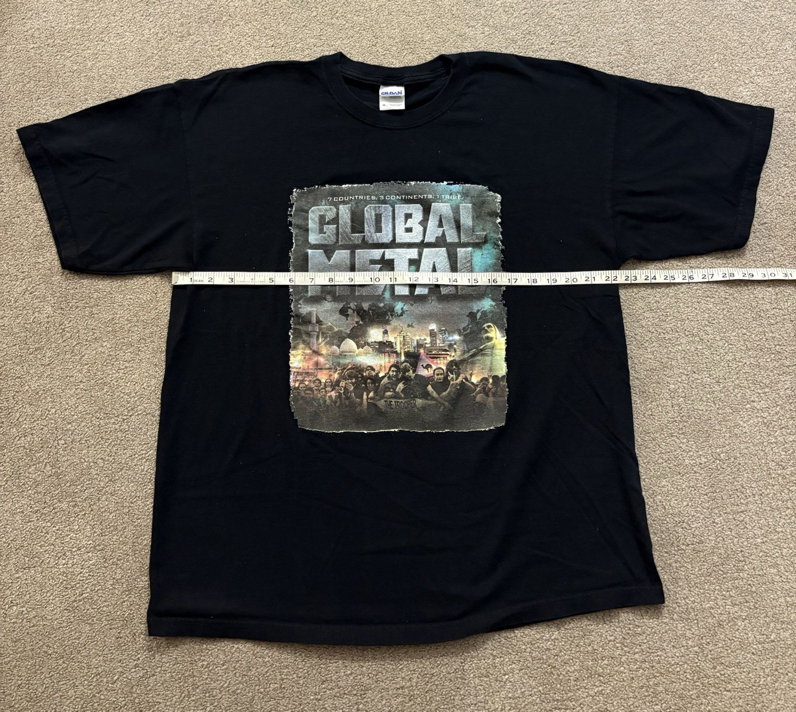 Vintage Global Metal Documentary Movie Promo Tee Shirt – Size XL *RARE*