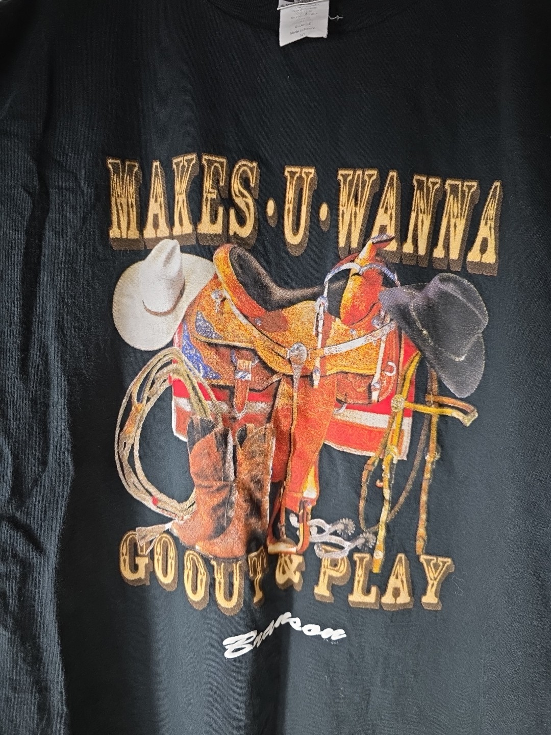 Makes U Wanna Go Out & Play – 1998 WCW TAG BRANSON Cowboy Saddle SIZE XL