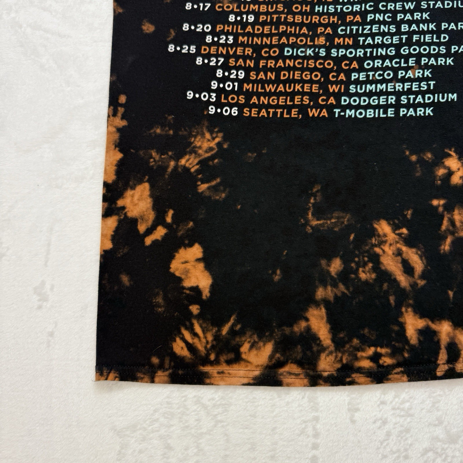 Green Day Hella Mega Tour Shirt L Bleach Tie Dye Fall Out Boy Weezer