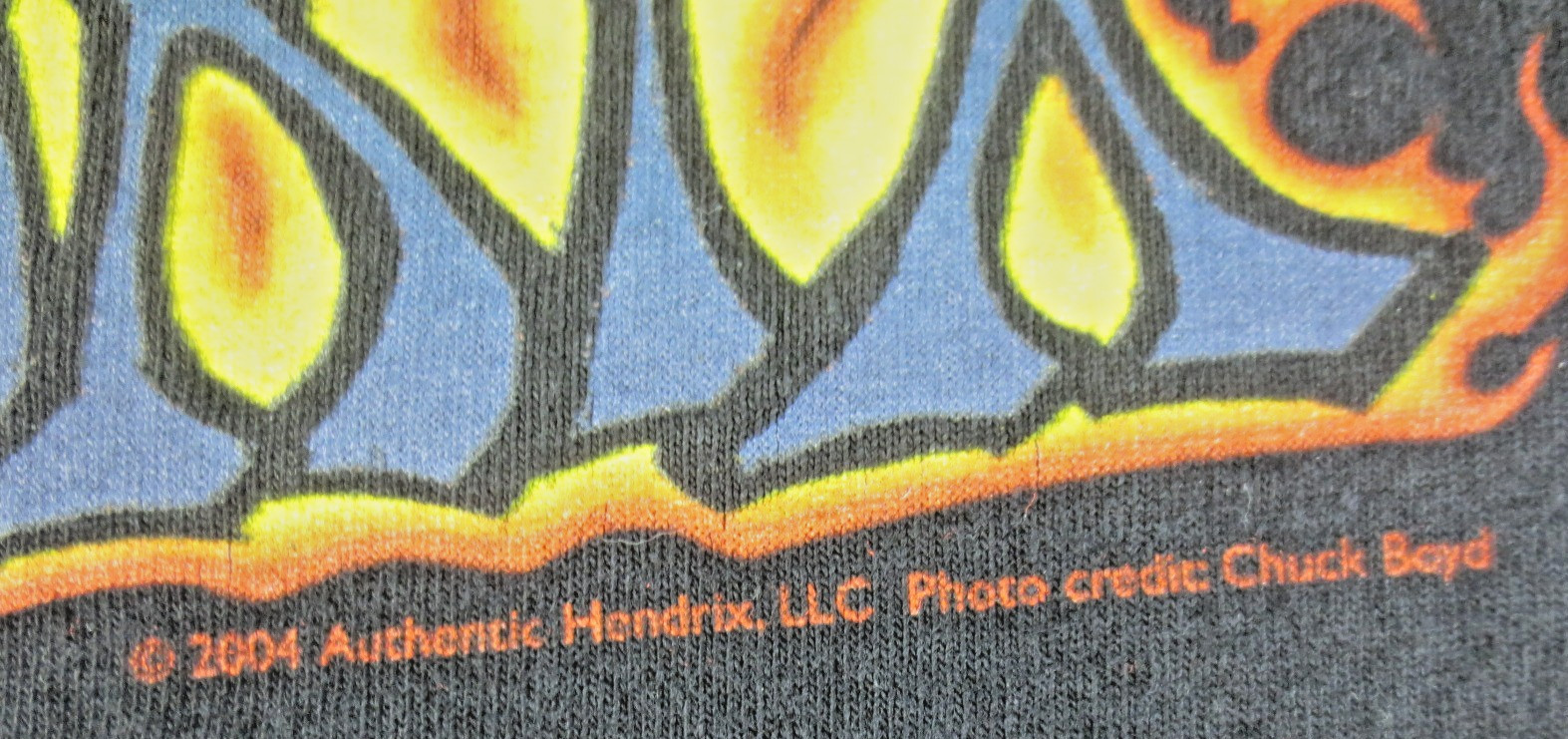 Jimi Hendrix « Flames Graphic » T-Shirt Size-2XL, Alstyle Apparel Tag (C81)