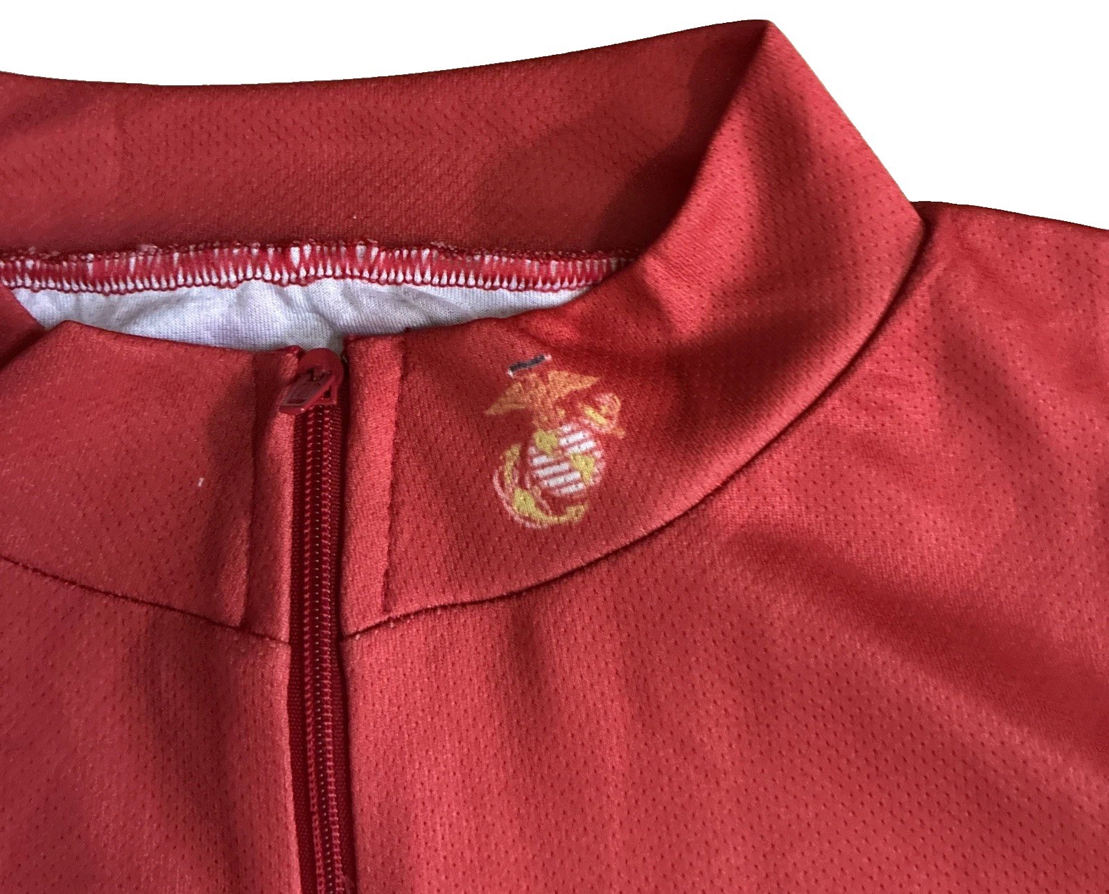 USMC Size L 26TH Marine Corps Marathon 2021 Medical Corpsman 1/4 Zip T-Shirt