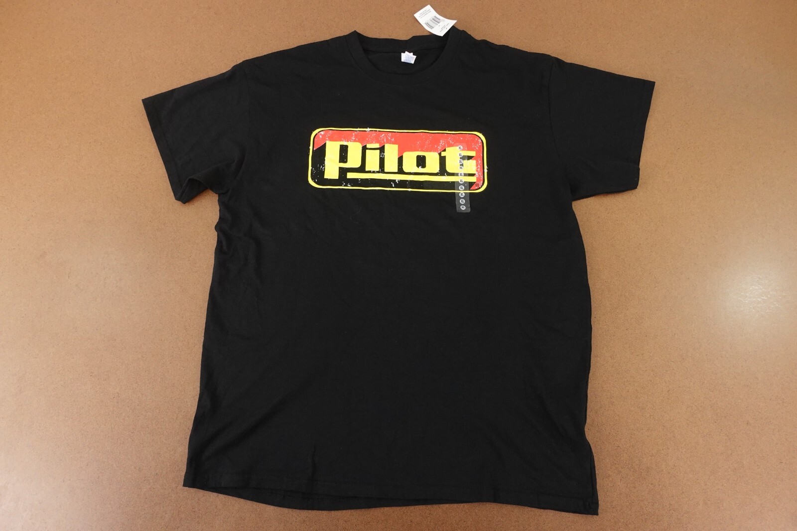 Brisco Brands Adult XL Black Short Sleeve PILOT Graphic Crew Neck T-Shirt New