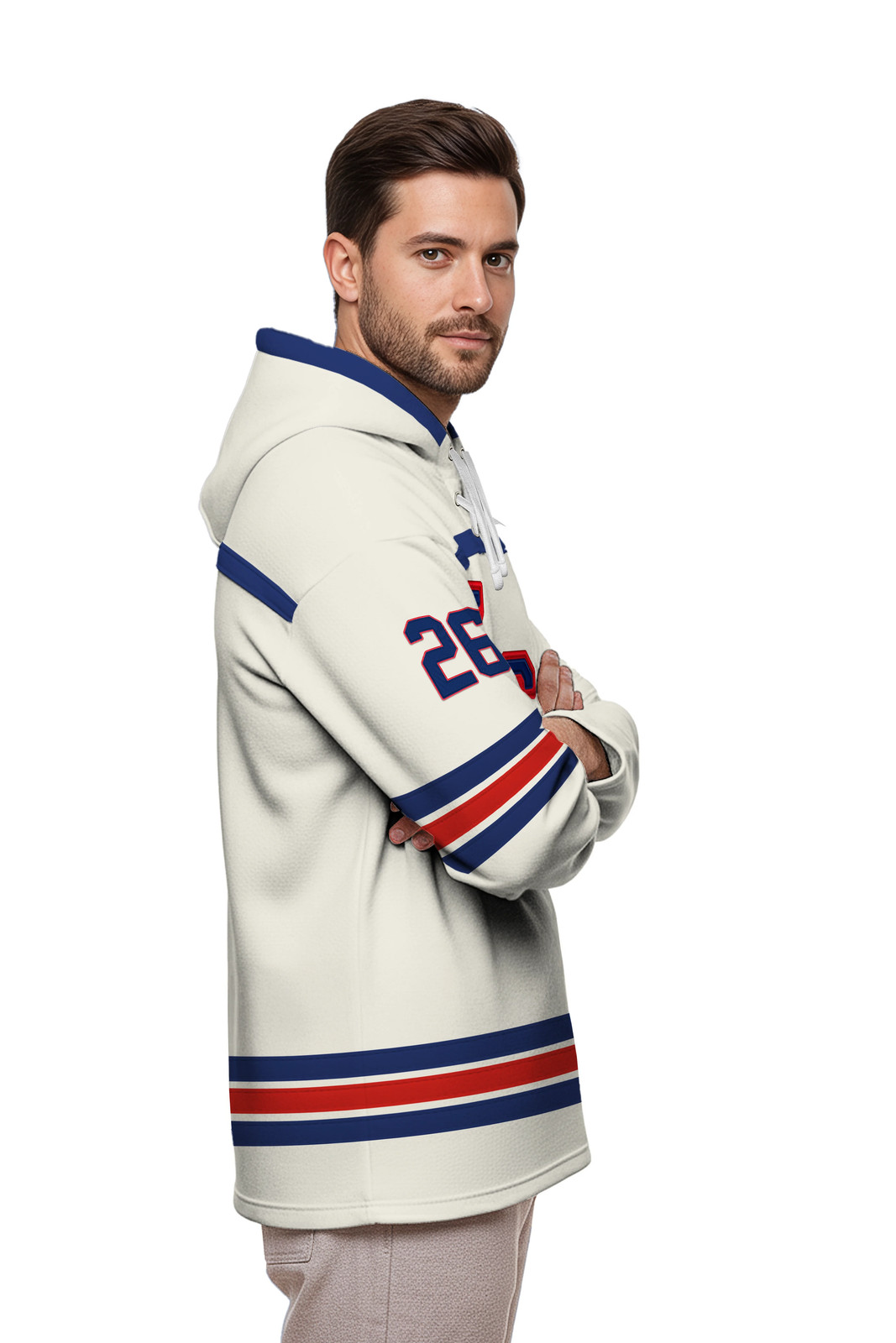 USA Hockey Shield 2026 Replica Jersey Vintage White Lace Hoodie