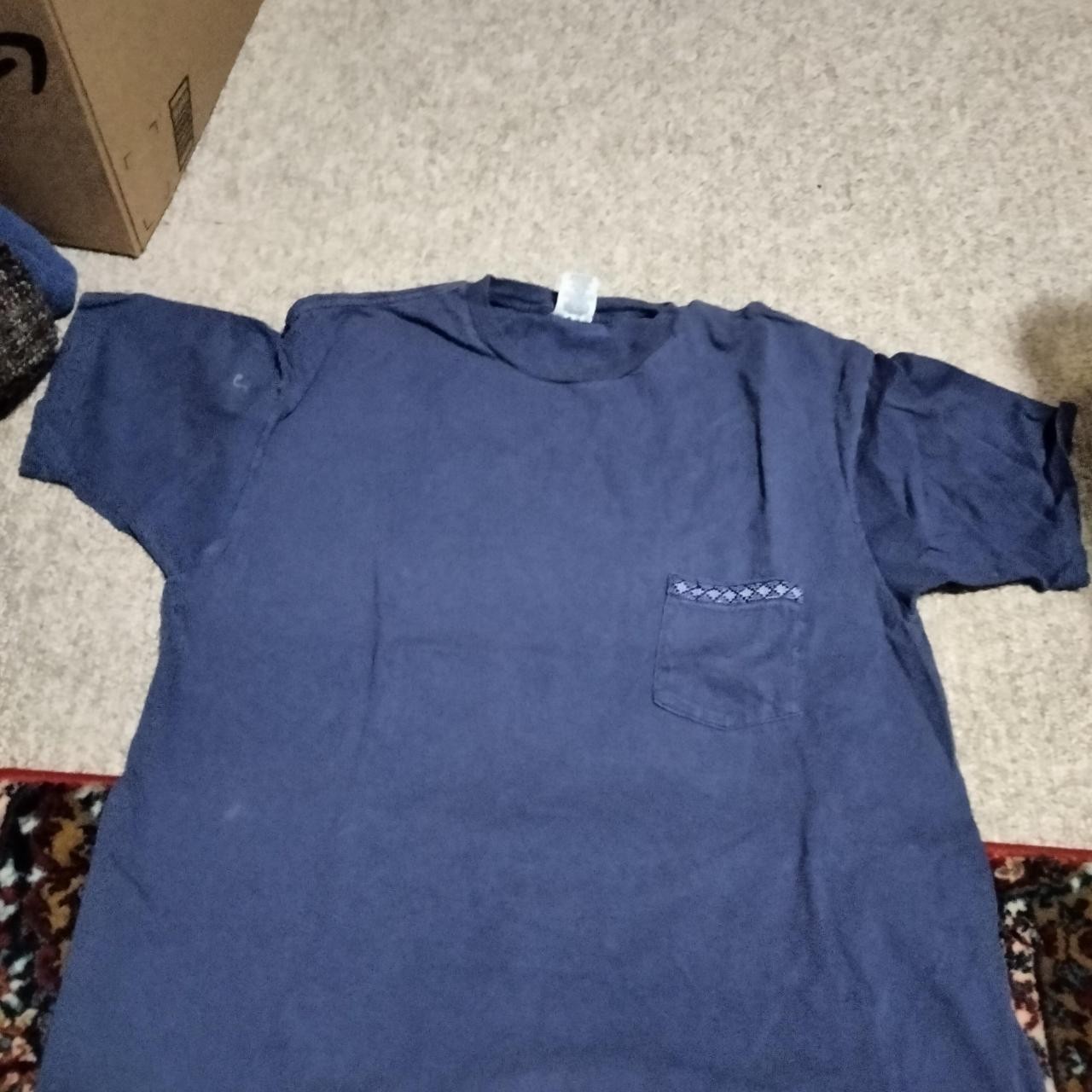 Gap Pocket-T Men’s Purple Y2K Crew Neck Short Sleeve Pocket Tee Solid Cotton XL
