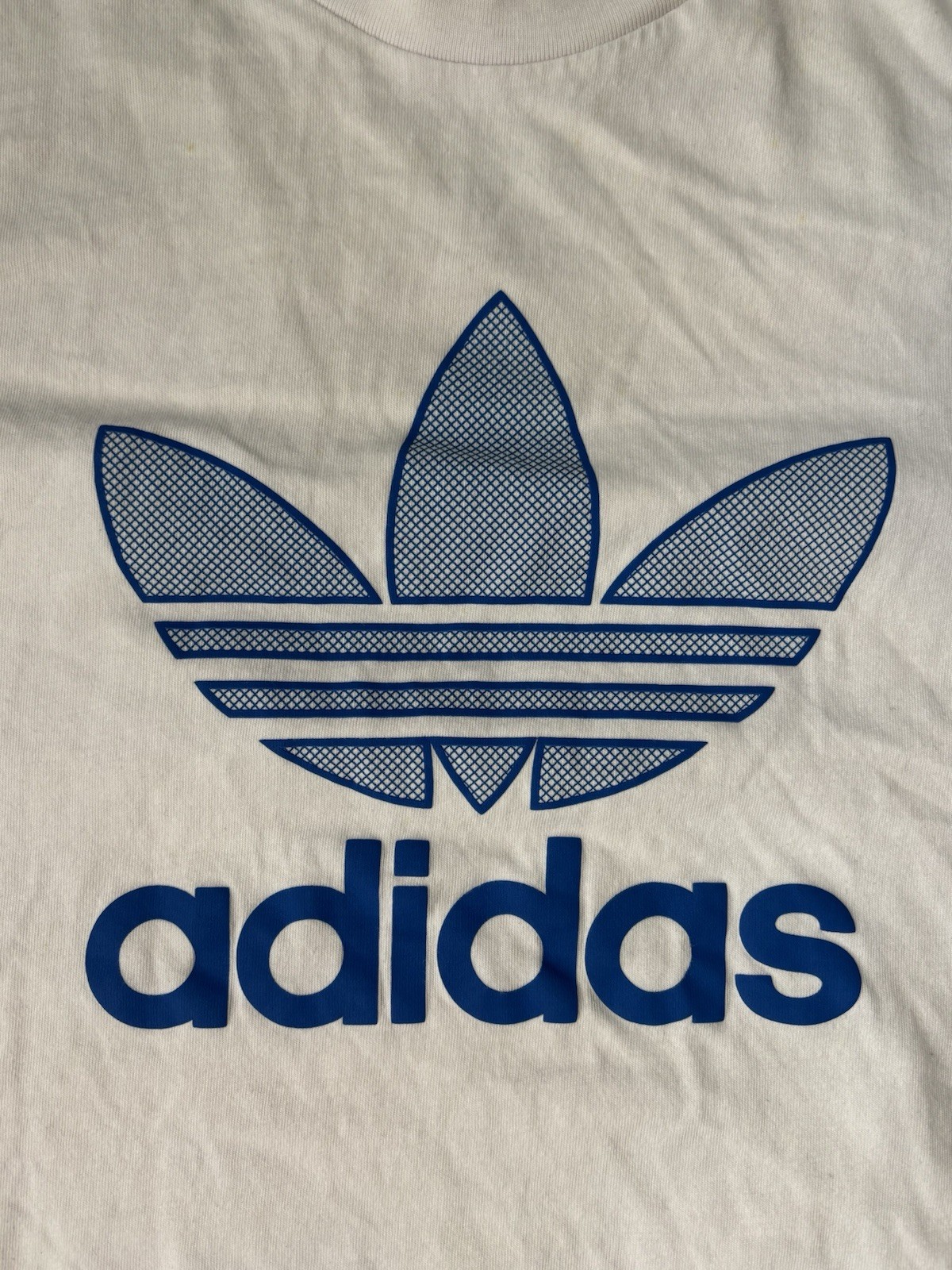 Adidas Originals Trefoil Tee Men&rsquo;s Large White Blue Logo SS2020